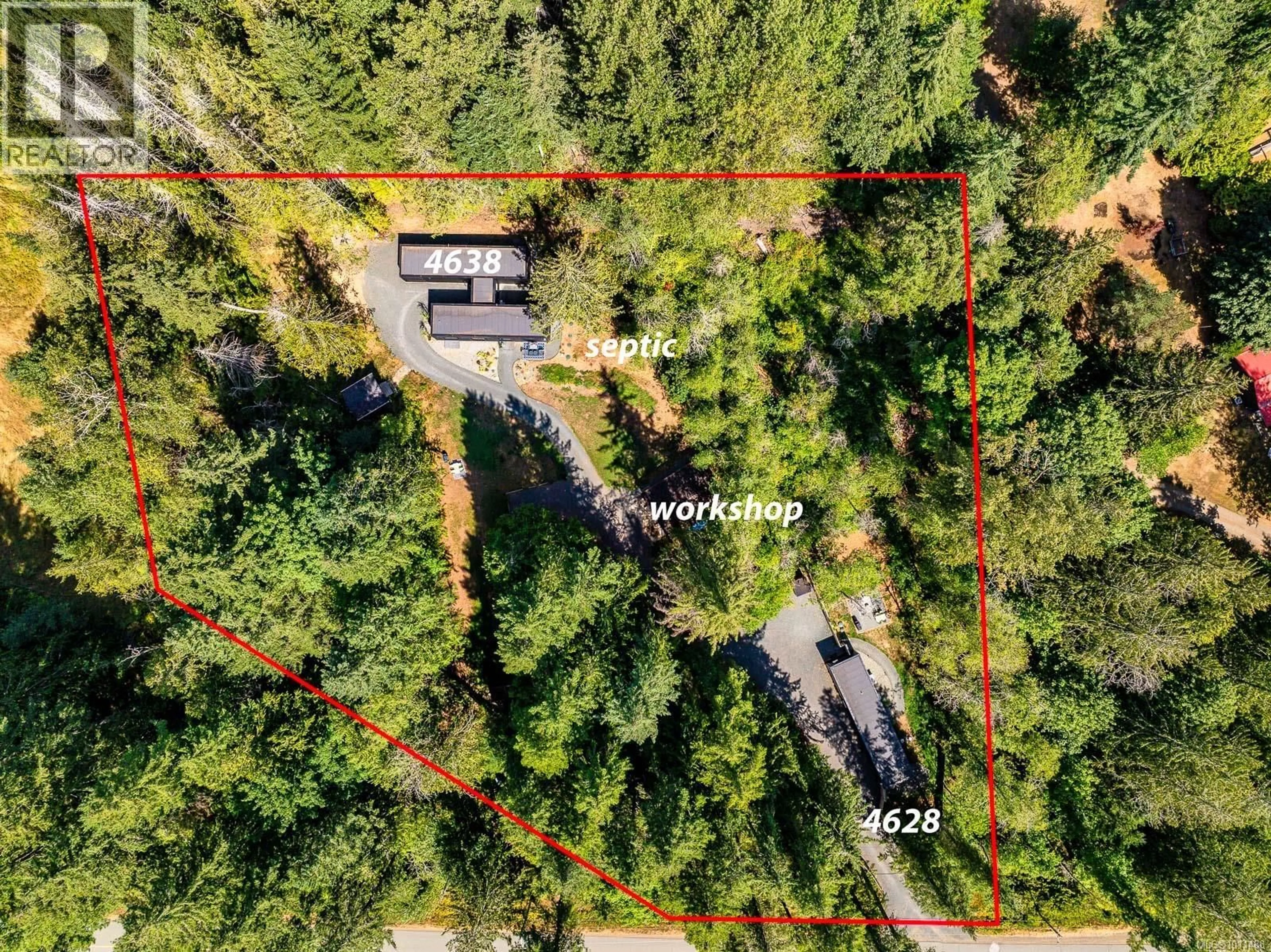 A pic from outside/outdoor area/front of a property/back of a property/a pic from drone, forest/trees view for 4638 FORBIDDEN PLATEAU ROAD, Courtenay British Columbia V9J1R3