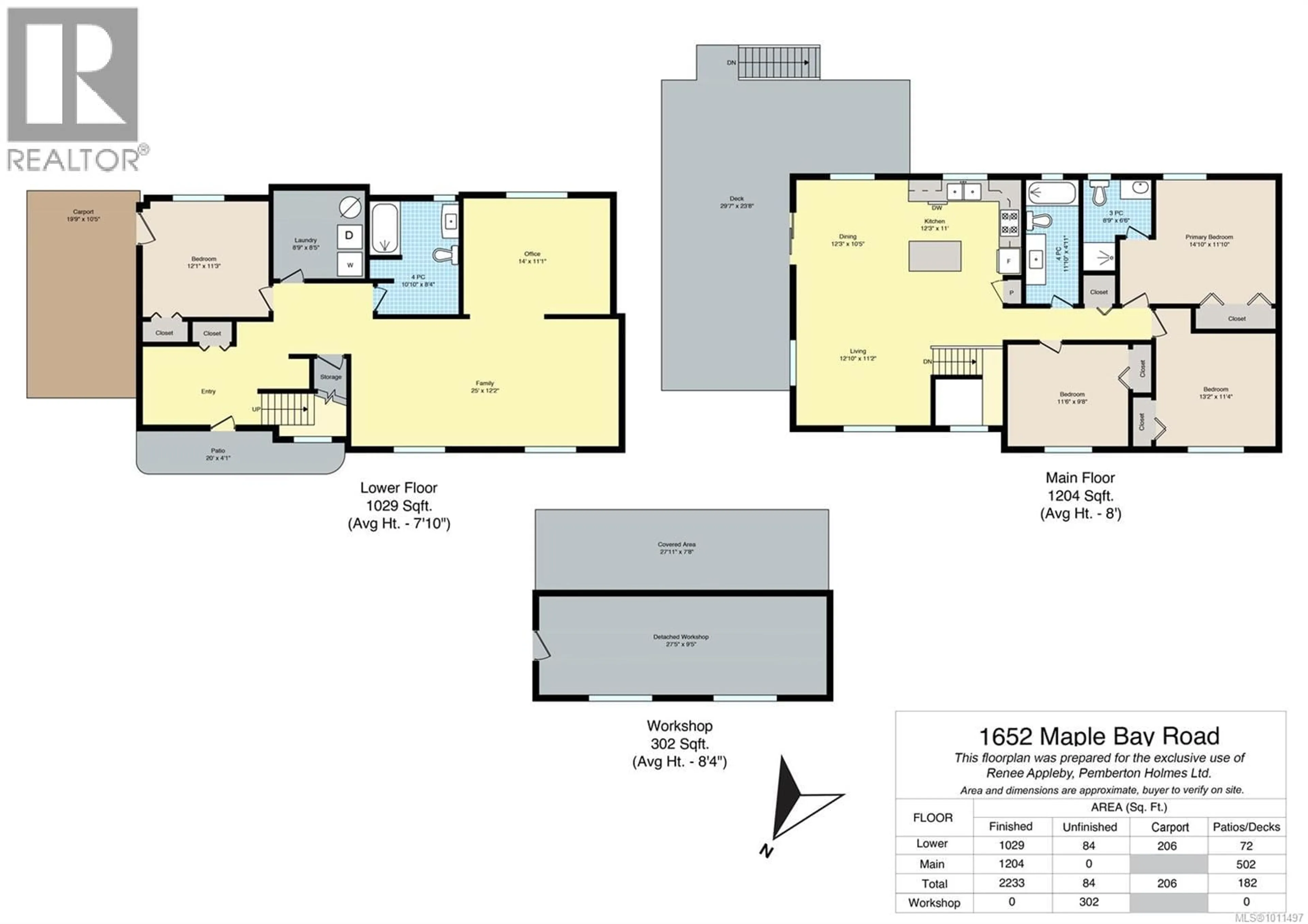 Floor plan for 1652 MAPLE BAY ROAD, Duncan British Columbia V9L5R1