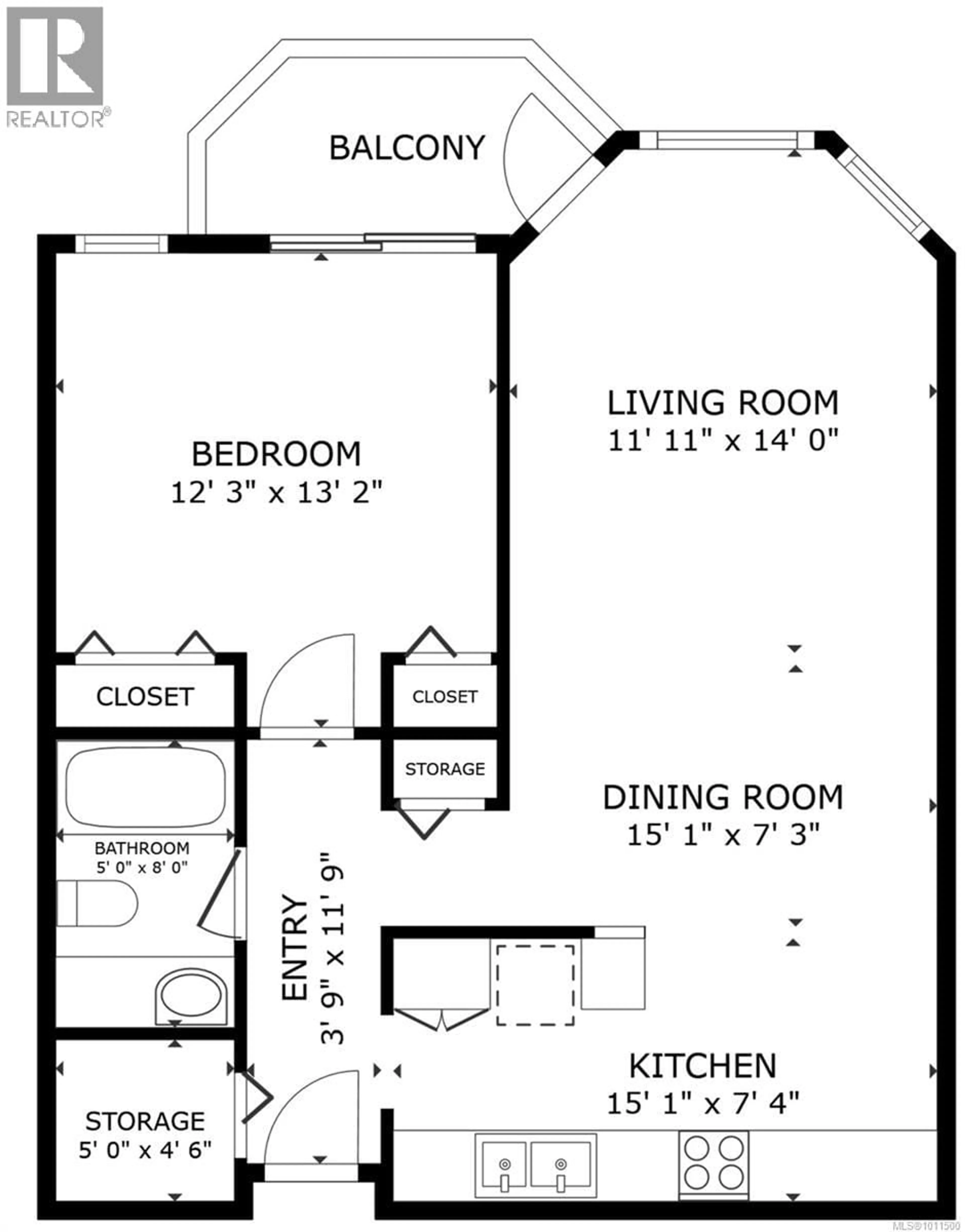 Floor plan for 320 - 2815 DEPARTURE BAY ROAD, Nanaimo British Columbia V9S5P4