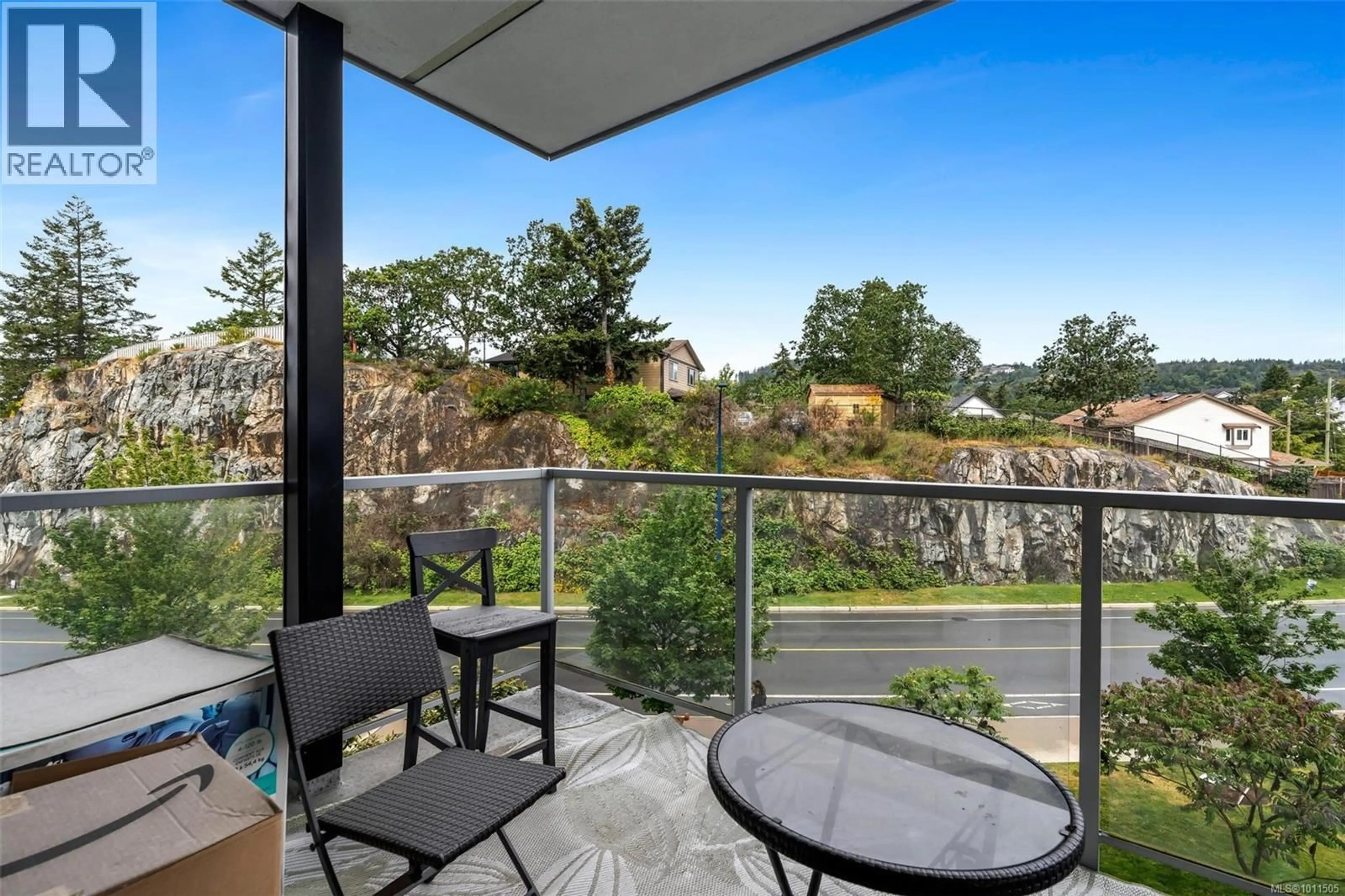 Patio, water/lake/river/ocean view for 301 - 950 WHIRLAWAY CRESCENT, Langford British Columbia V9B0Y3