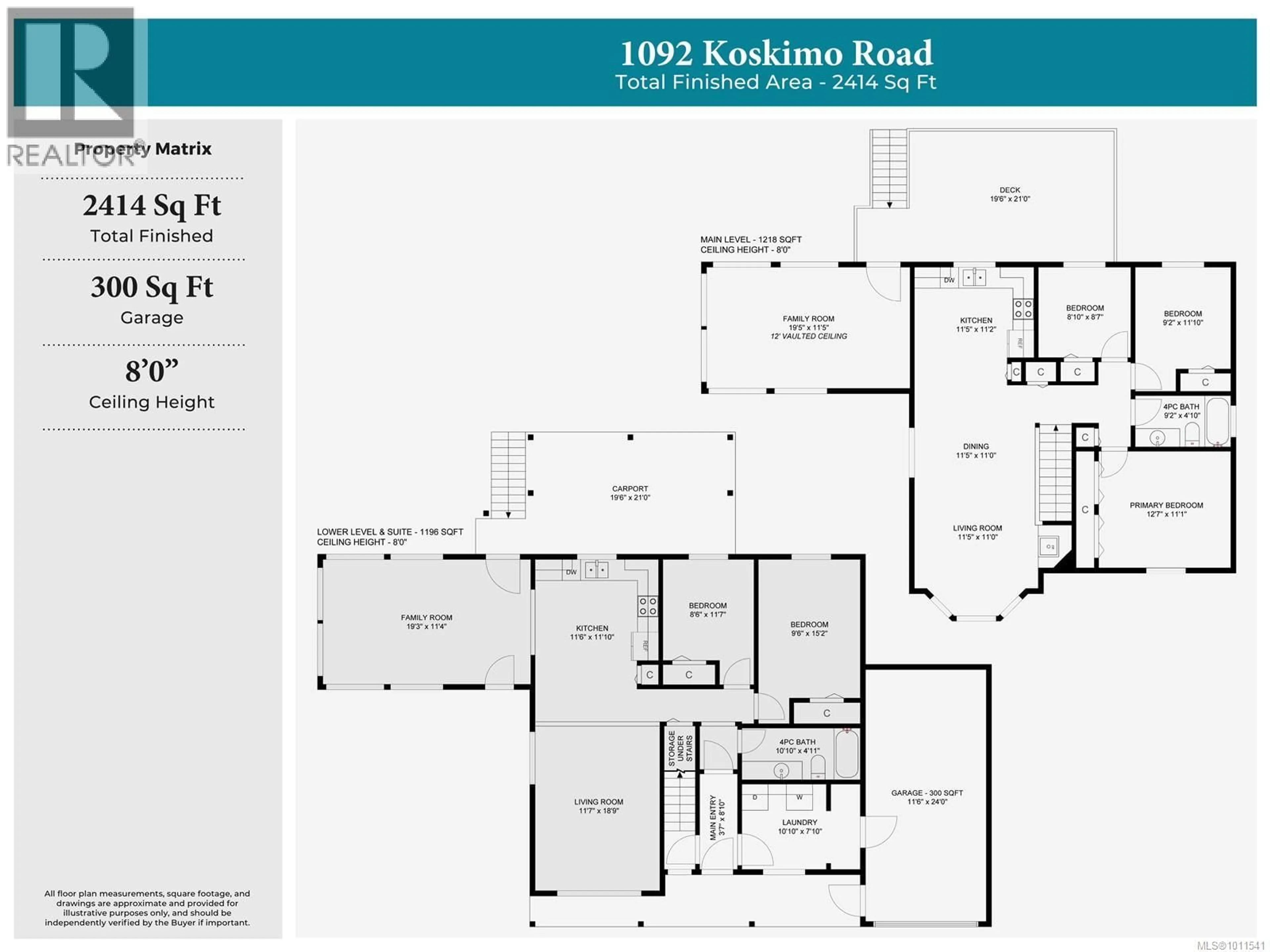 Floor plan for 1092 KOSKIMO ROAD, Qualicum Beach British Columbia V9K2R6