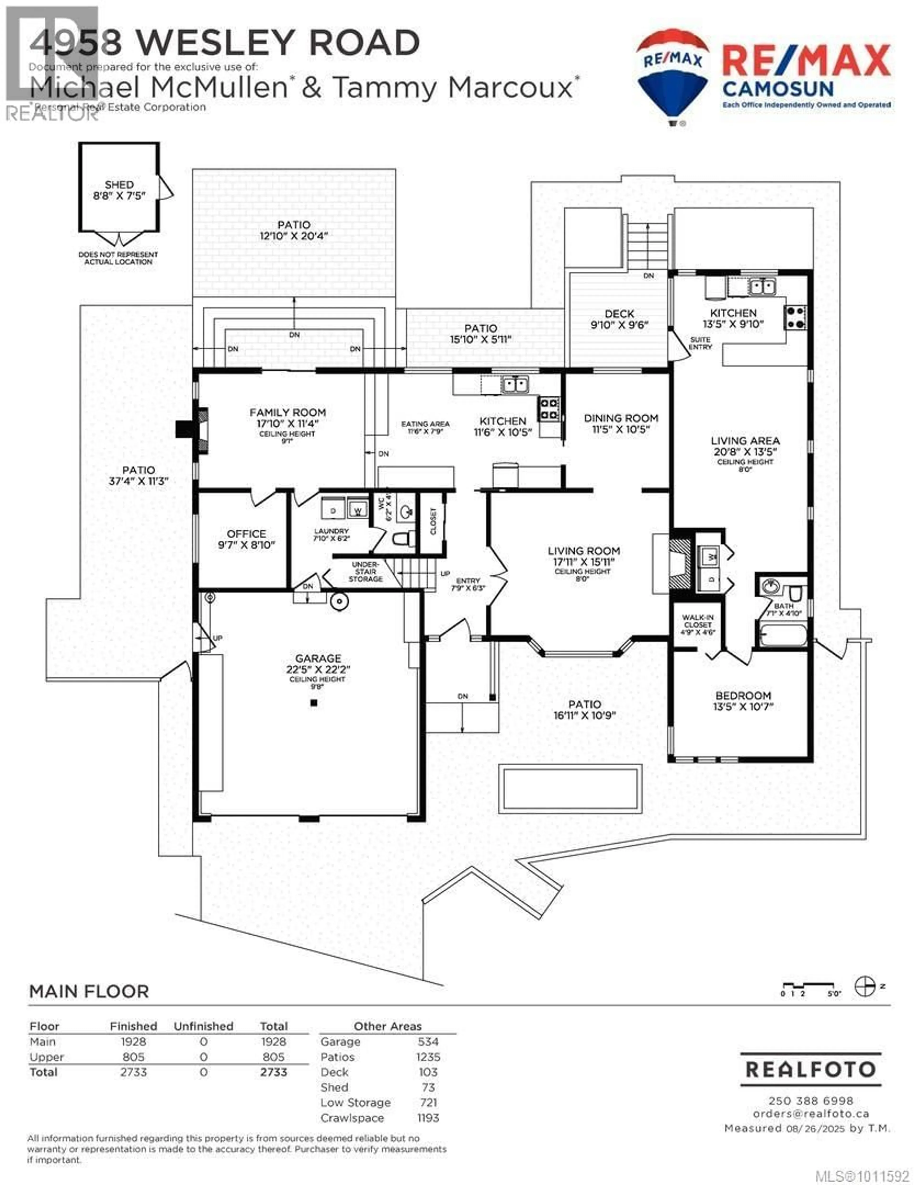 Floor plan for 4958 WESLEY ROAD, Saanich British Columbia V8Y1Y9