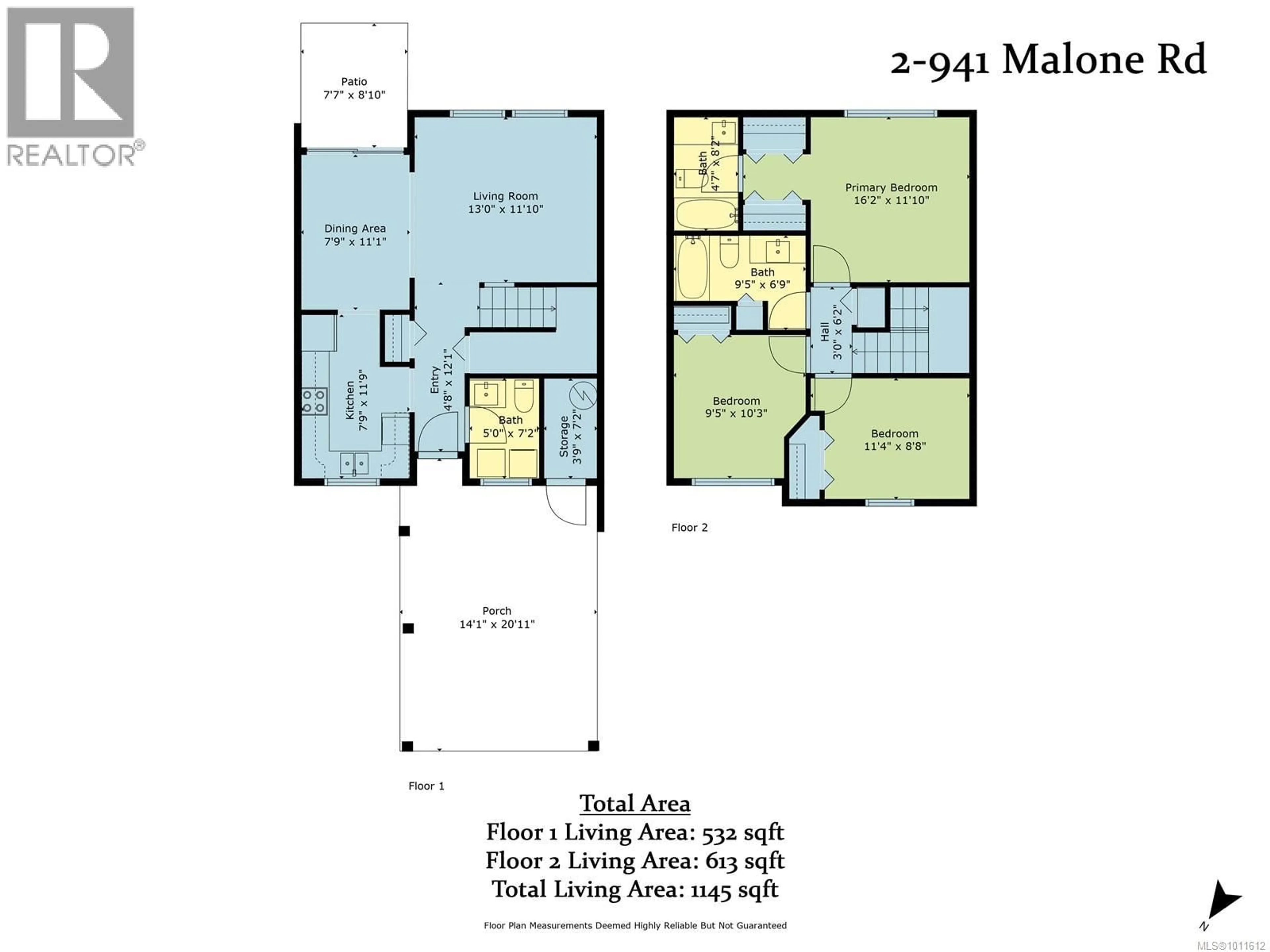Floor plan for 2 - 941 MALONE ROAD, Ladysmith British Columbia V9G1S2