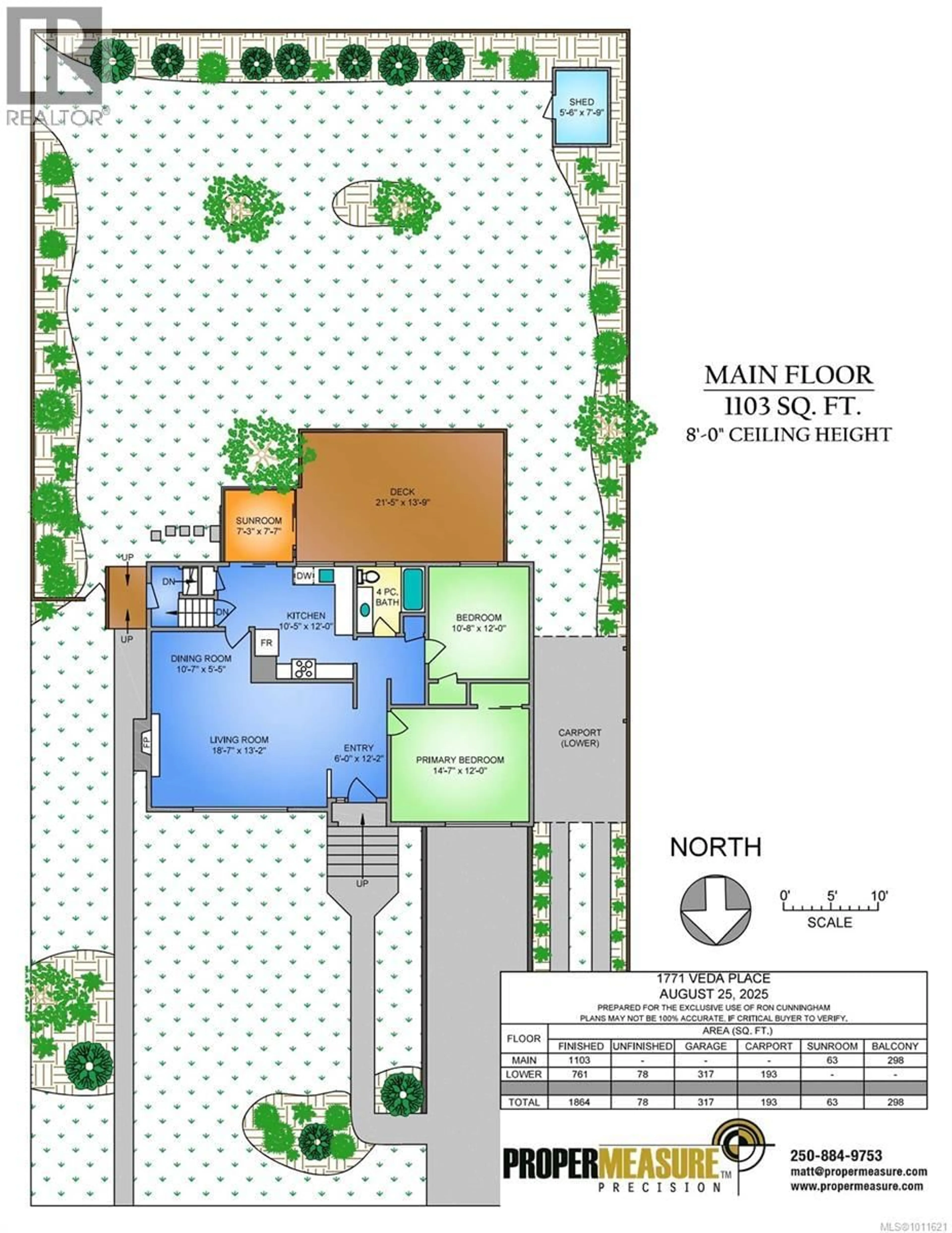Floor plan for 1771 VEDA PLACE, Saanich British Columbia V8P1G1
