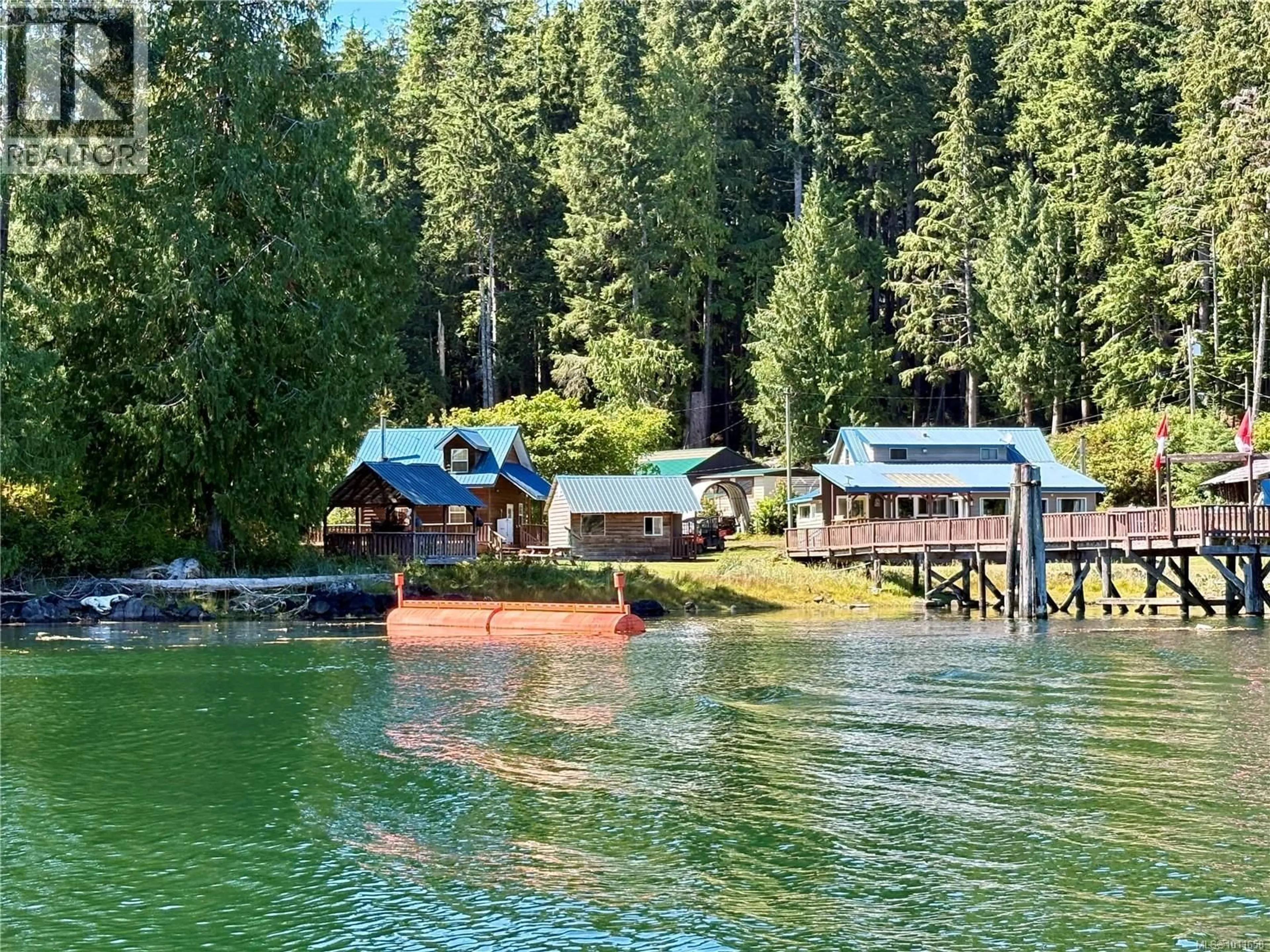 A pic from outside/outdoor area/front of a property/back of a property/a pic from drone, water/lake/river/ocean view for W-175 LEESON POINT ROAD, Quatsino British Columbia V0N2V0
