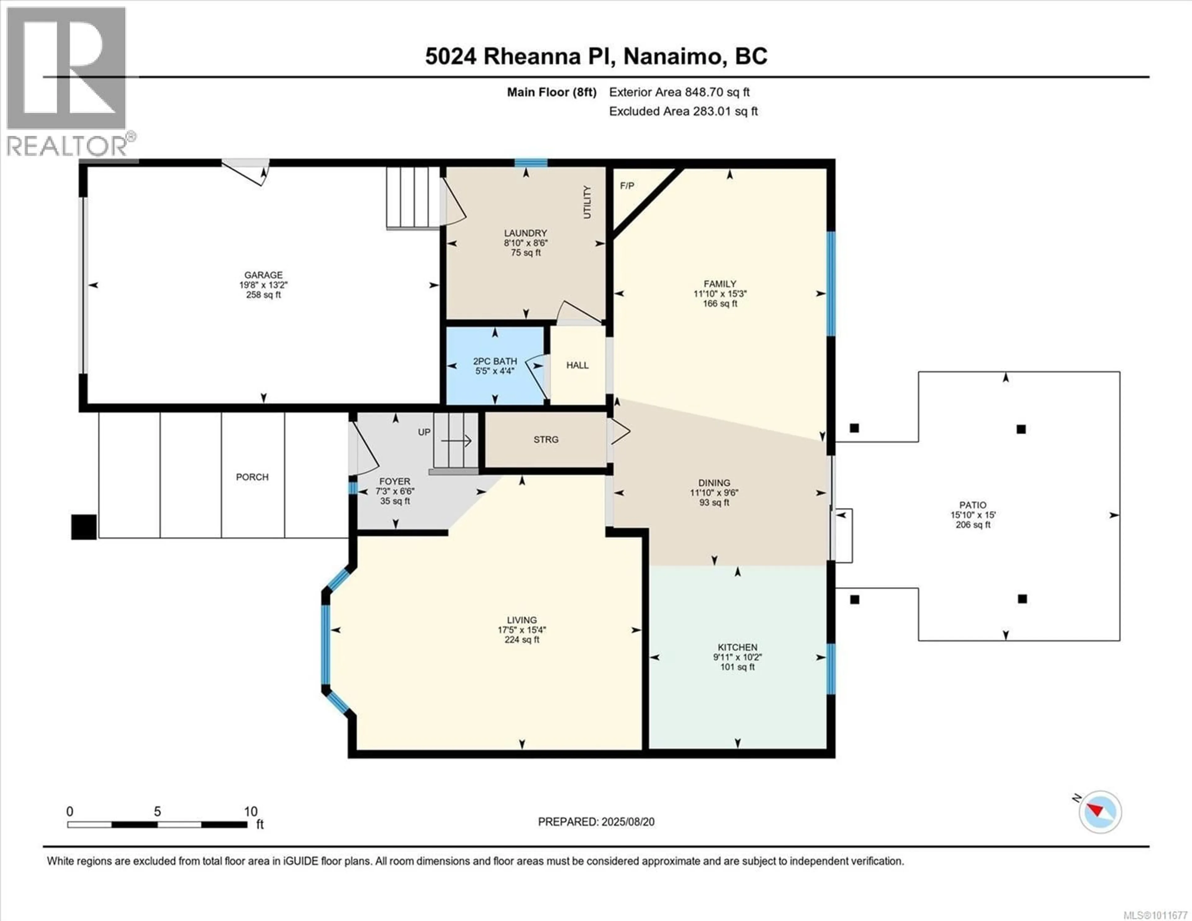 Floor plan for 5024 RHEANNA PLACE, Nanaimo British Columbia V9T5Z4