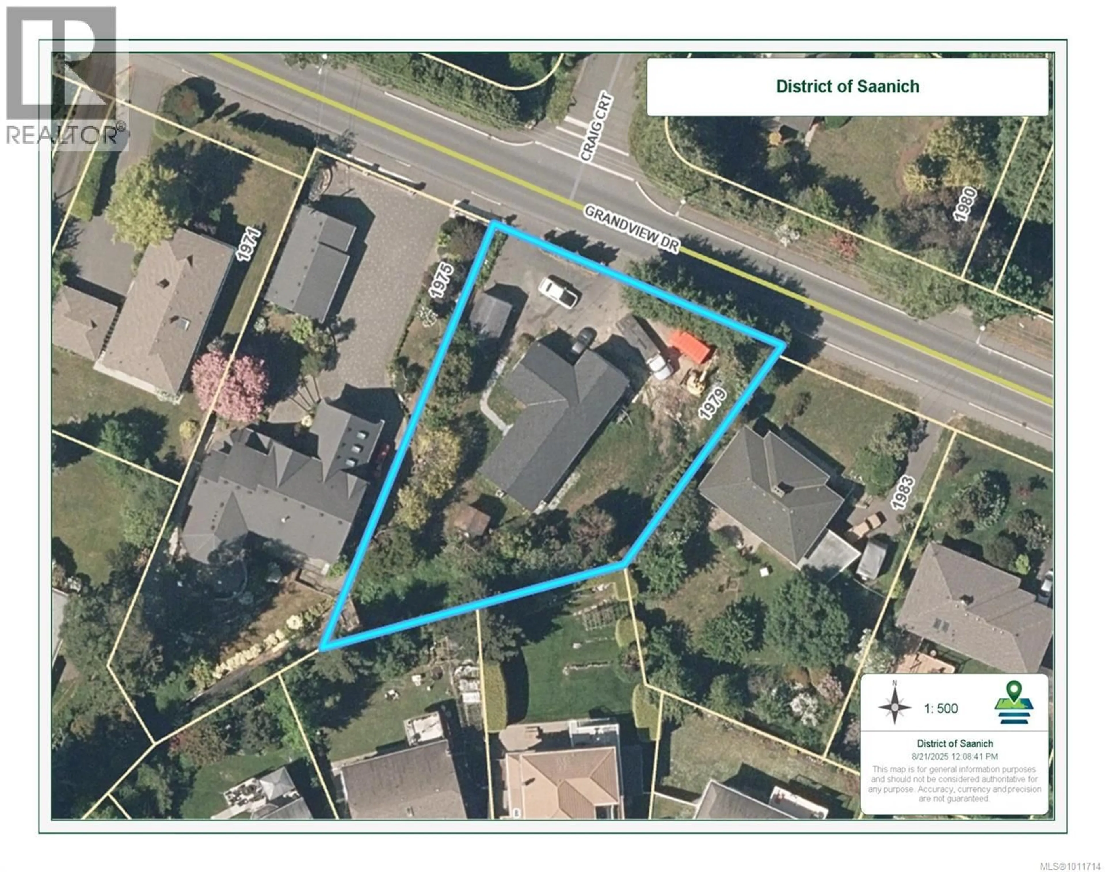Picture of a map for 1979 GRANDVIEW DRIVE, Saanich British Columbia V8N2V2