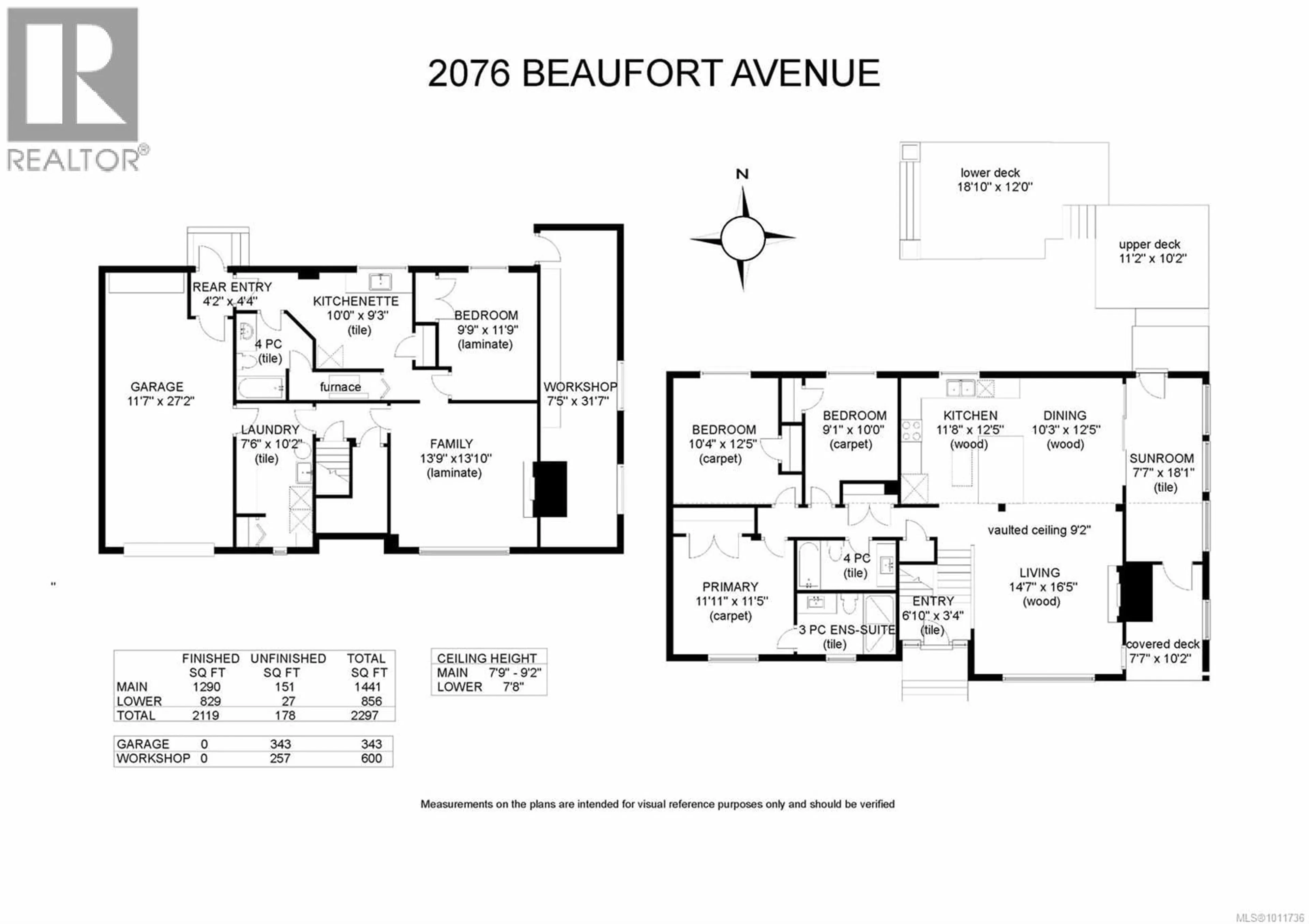 Floor plan for 2076 BEAUFORT AVENUE, Comox British Columbia V9M1V9