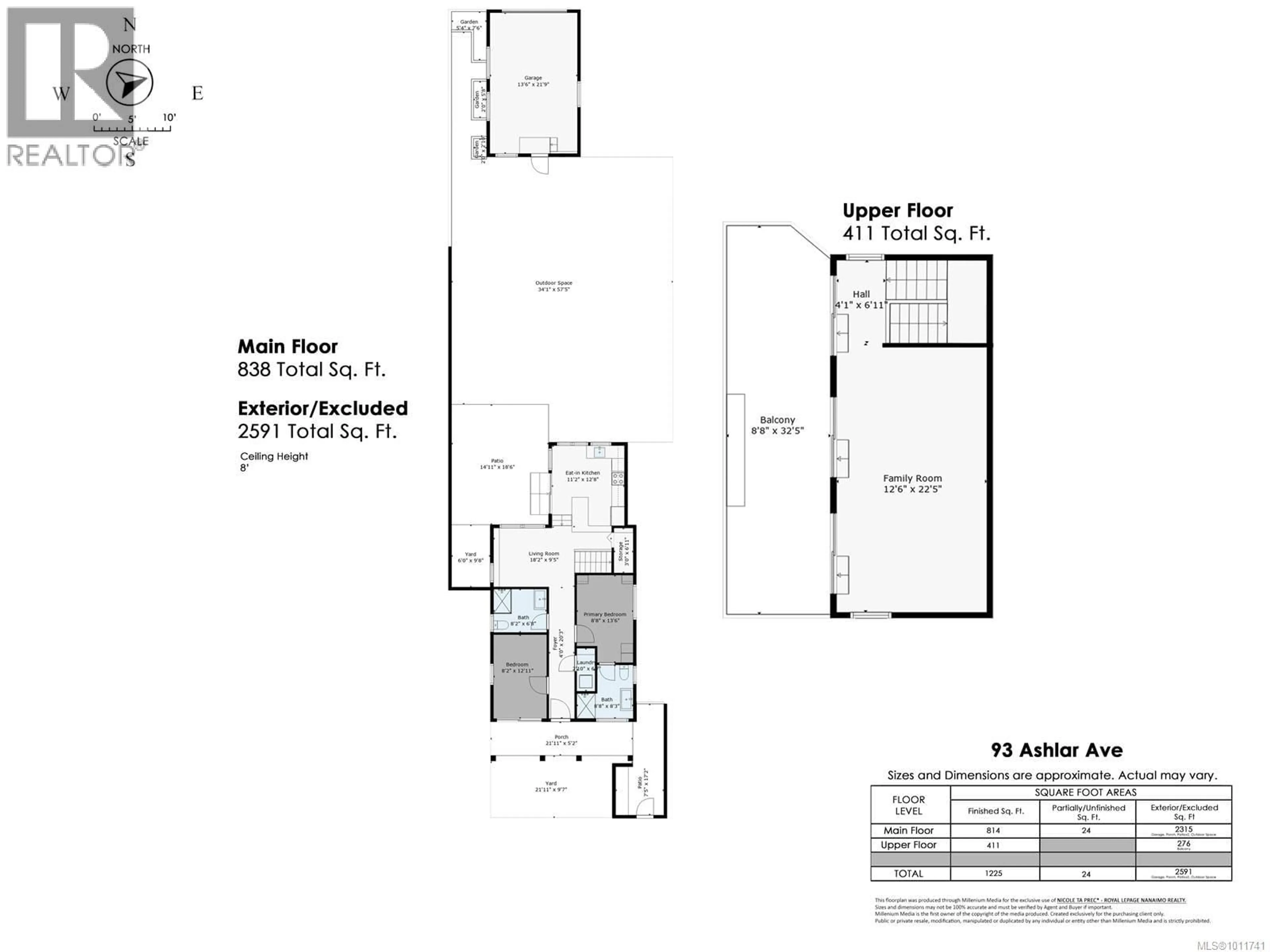 Floor plan for 93 ASHLAR AVENUE, Nanaimo British Columbia V9R3P3