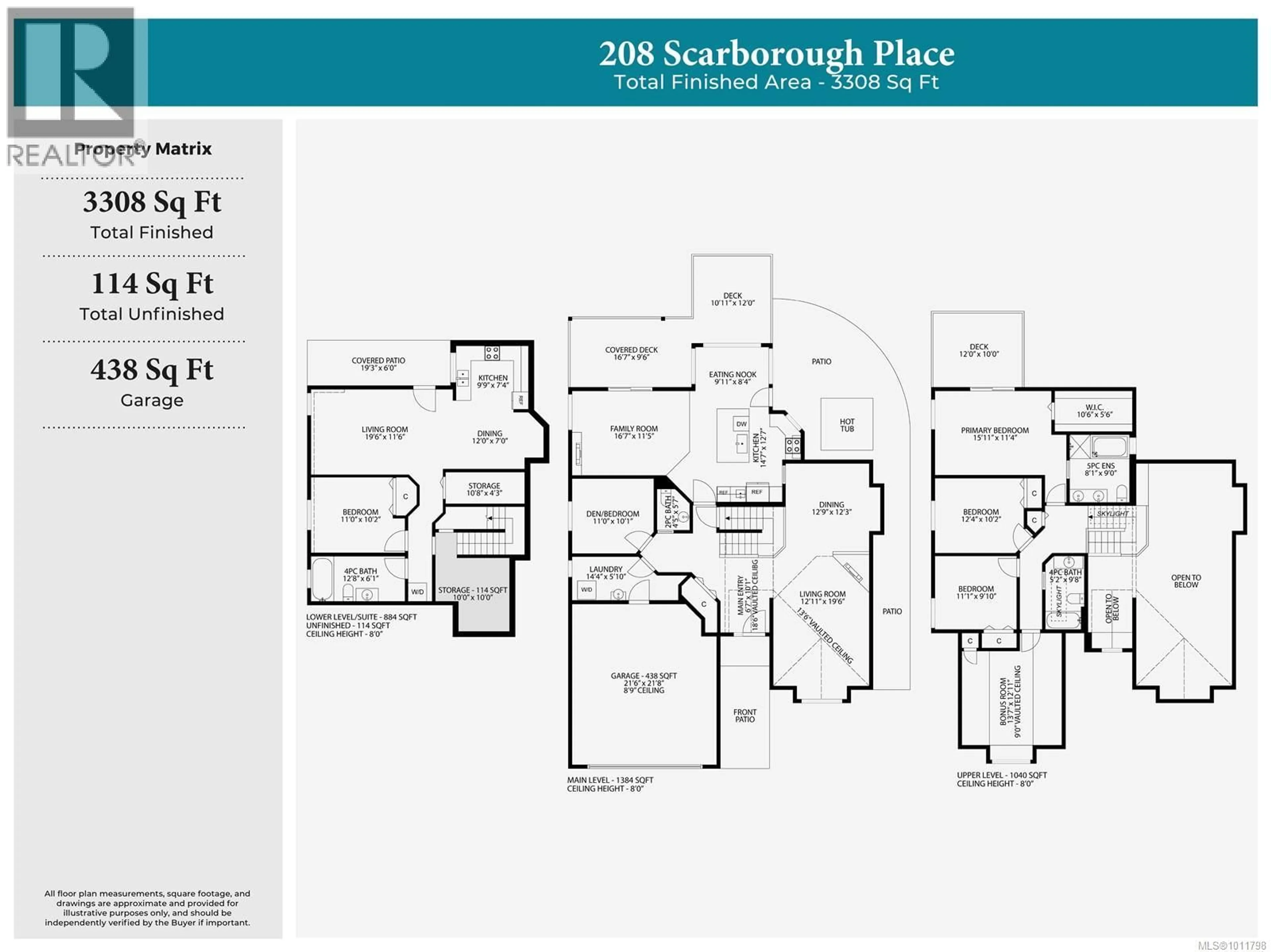Floor plan for 208 SCARBOROUGH PLACE, Nanaimo British Columbia V9T5L3