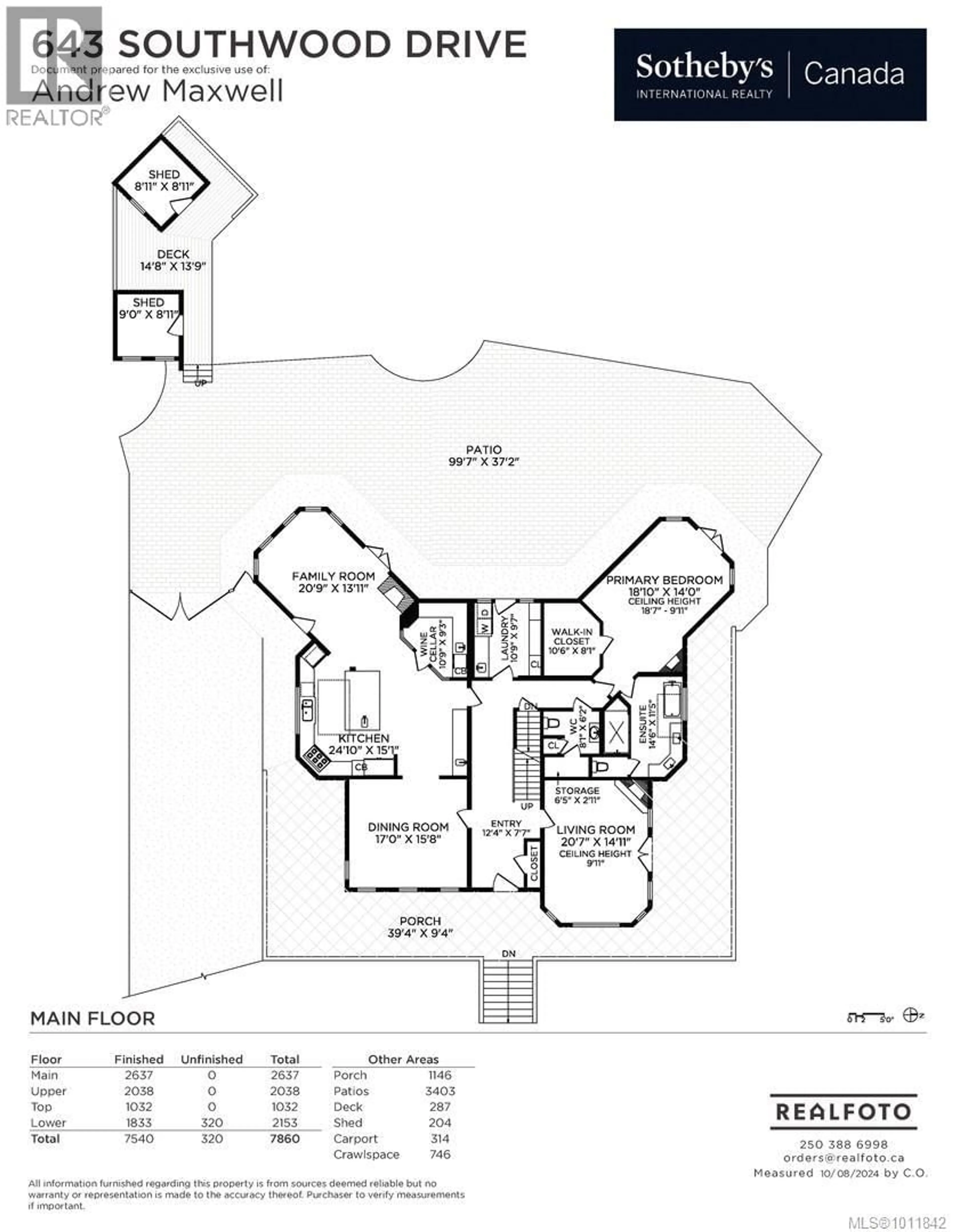 Floor plan for 643 SOUTHWOOD DRIVE, Highlands British Columbia V9B6R9