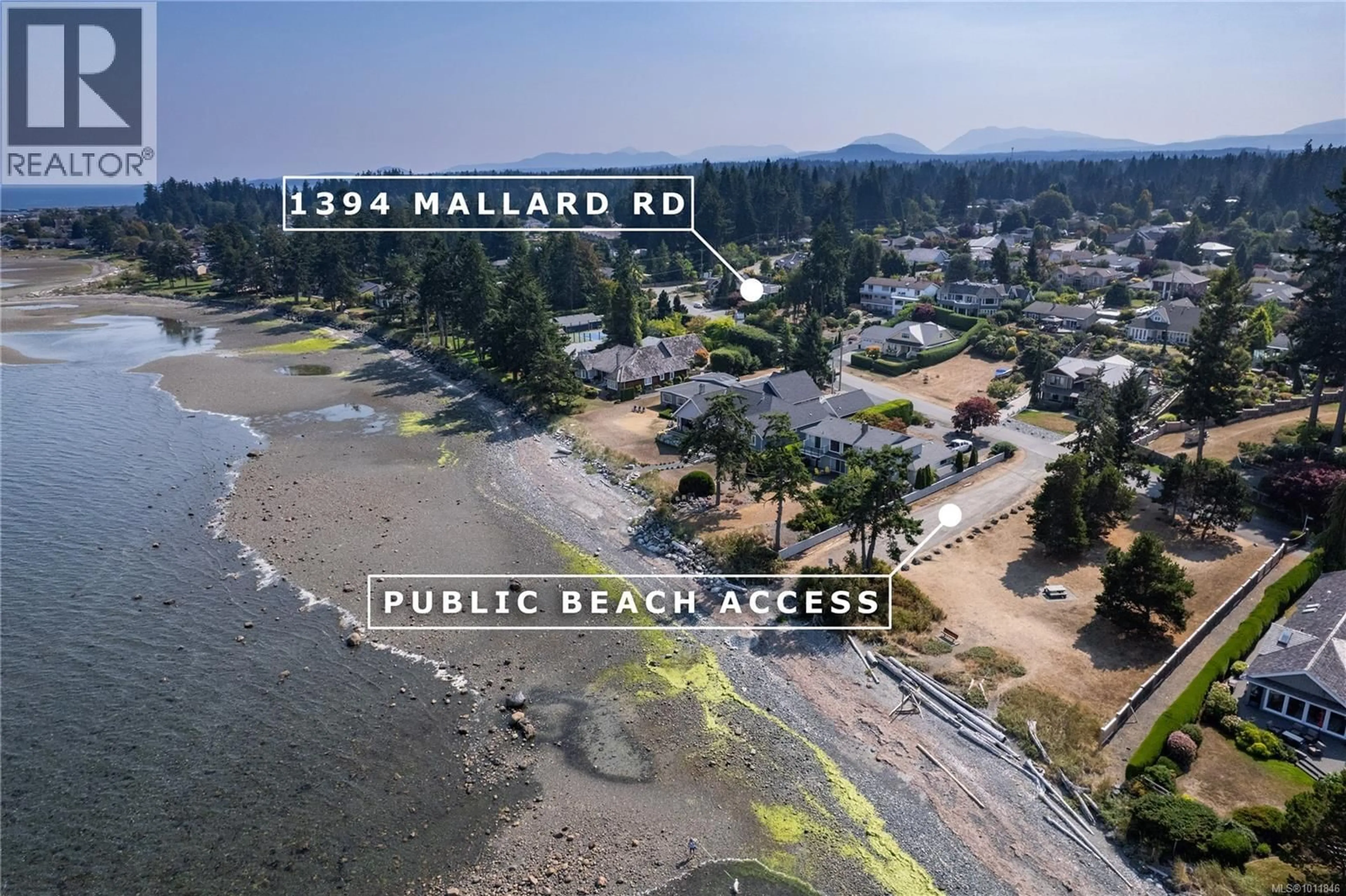 A pic from outside/outdoor area/front of a property/back of a property/a pic from drone, water/lake/river/ocean view for 1394 MALLARD ROAD, Qualicum Beach British Columbia V9P2A3