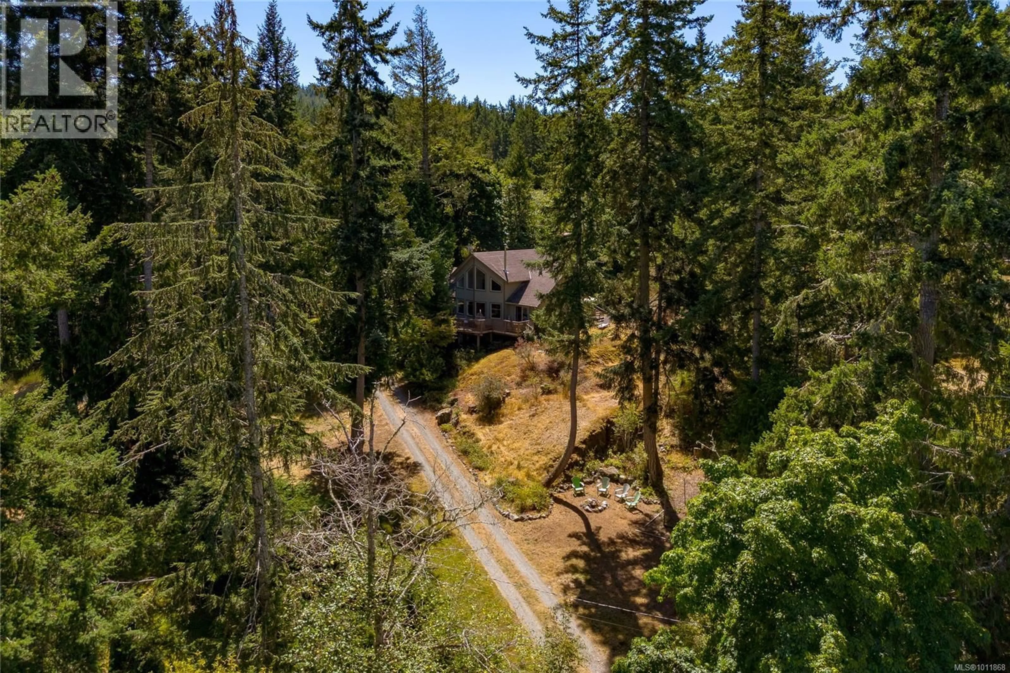 A pic from outside/outdoor area/front of a property/back of a property/a pic from drone, forest/trees view for 1607 COVEY RUN ROAD, Sooke British Columbia V9Z1A1