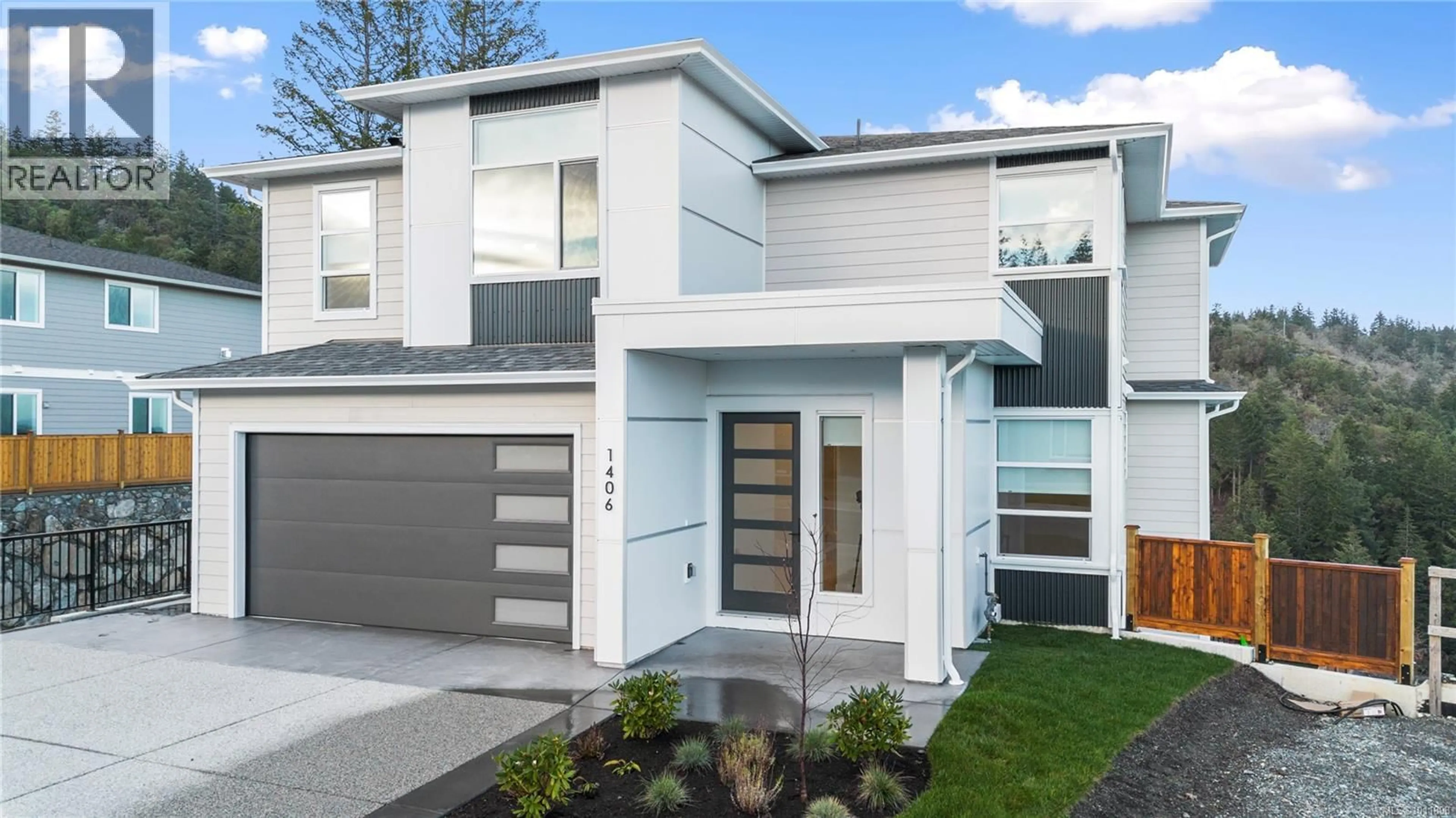 Home with vinyl exterior material, street for 1406 SANDSTONE LANE, Langford British Columbia V9B7A2