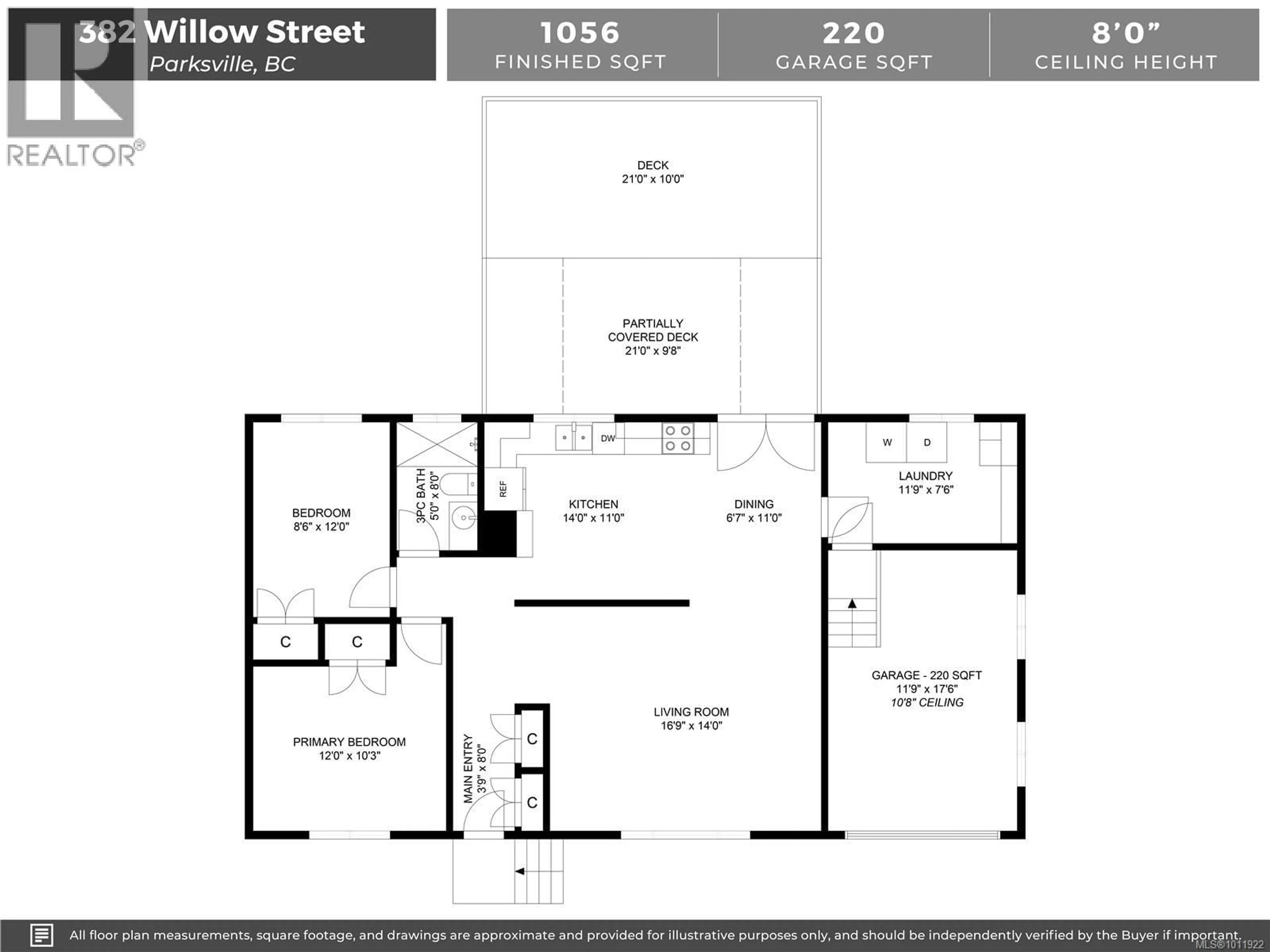 Floor plan for 382 WILLOW STREET, Parksville British Columbia V9P1C6