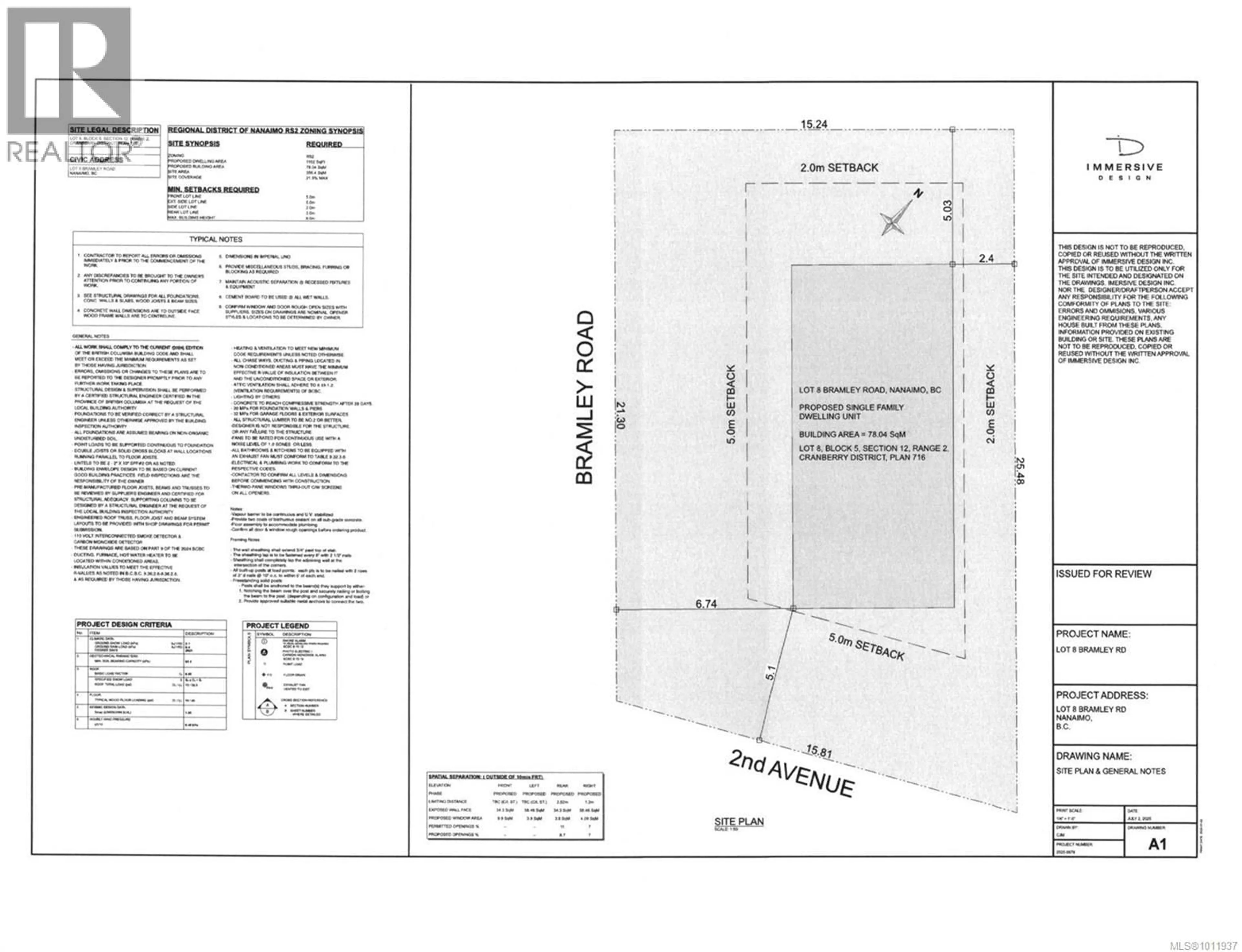 Floor plan for Lot 8 BRAMLEY ROAD, Nanaimo British Columbia V9X1G1
