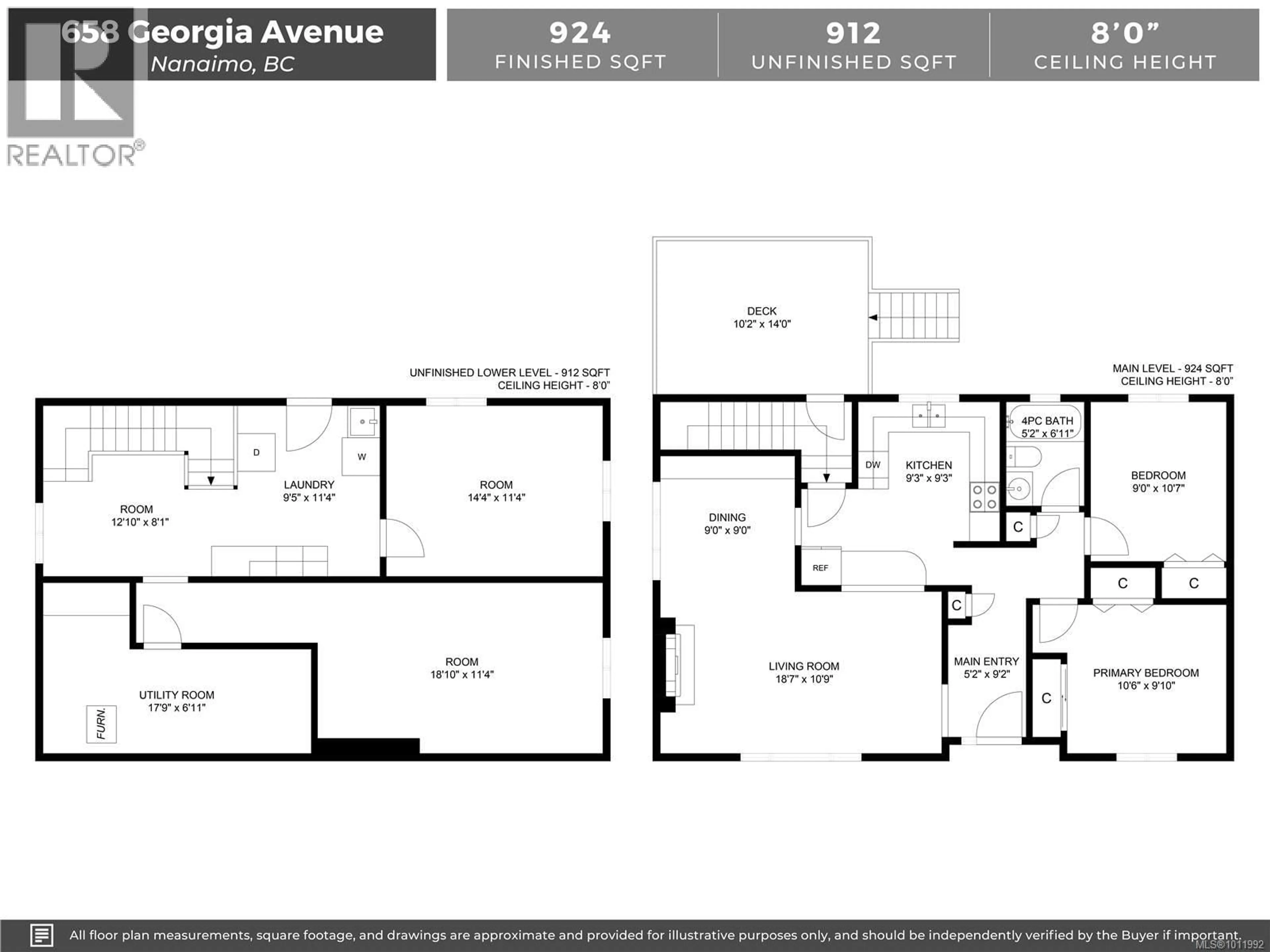 Floor plan for 658 GEORGIA AVENUE, Nanaimo British Columbia V9R3W4