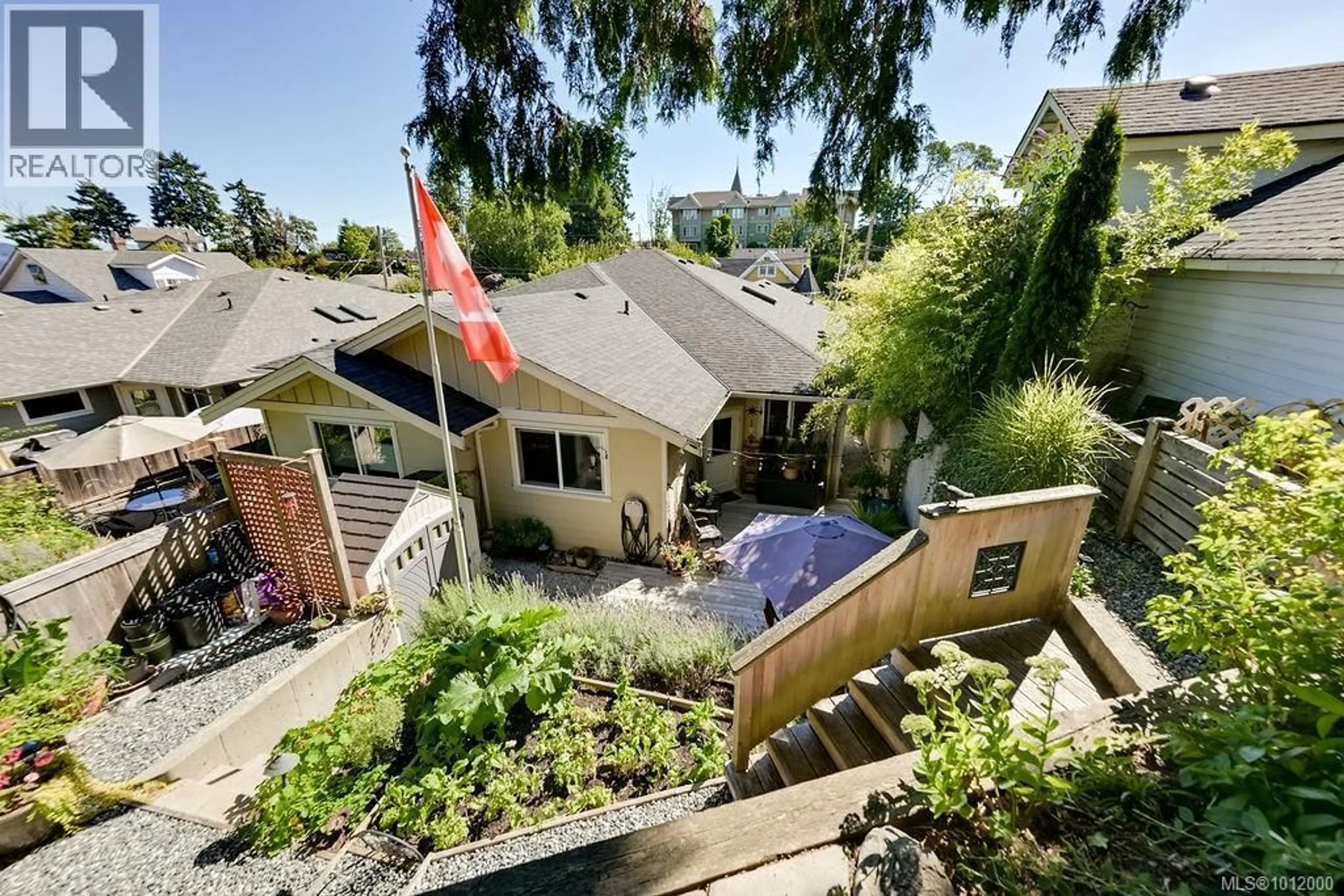 A pic from outside/outdoor area/front of a property/back of a property/a pic from drone, mountain view for 9906 MAPLE STREET, Chemainus British Columbia V0R1K1
