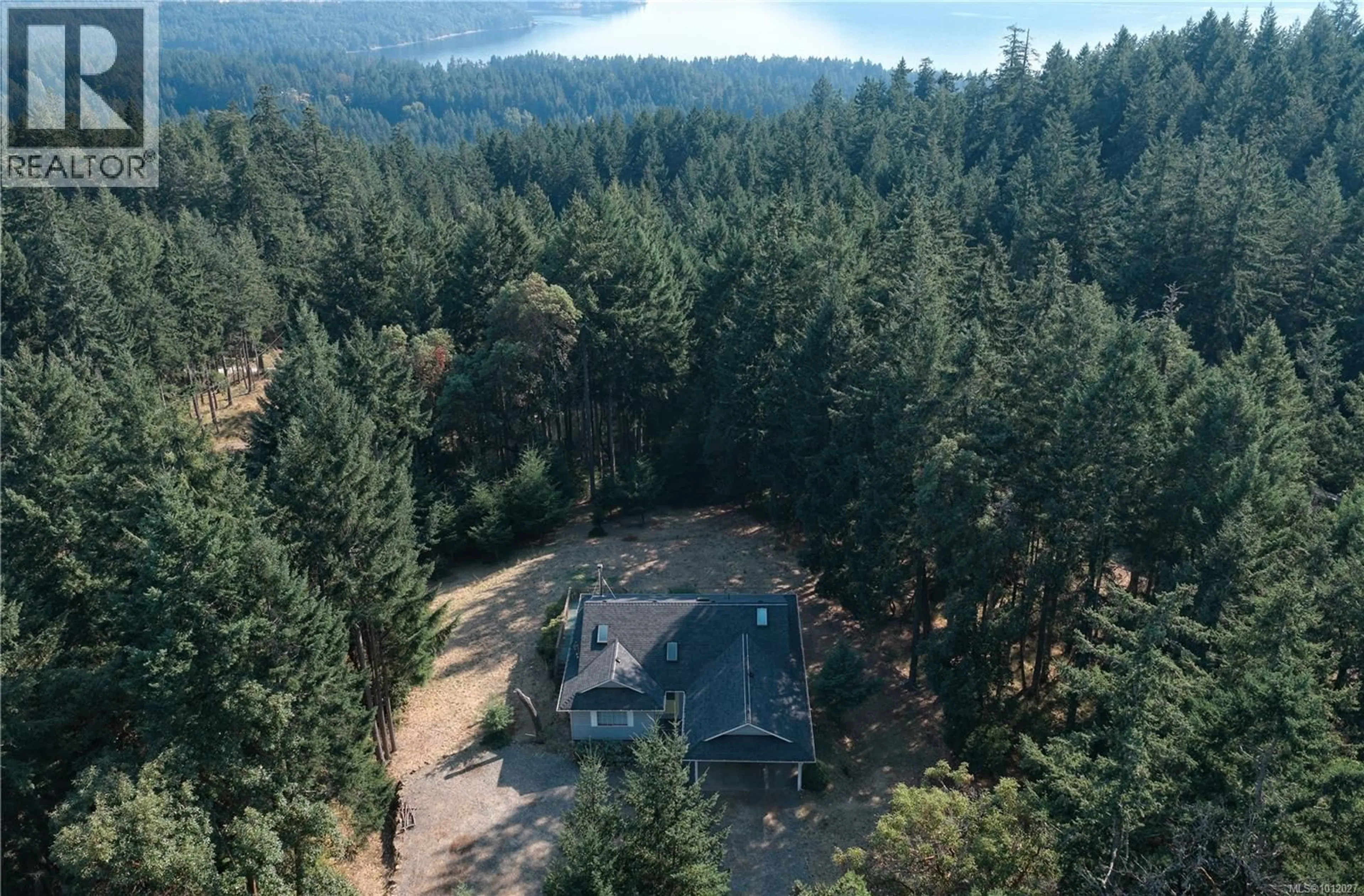 A pic from outside/outdoor area/front of a property/back of a property/a pic from drone, forest/trees view for 229 CORMORANT CRESCENT, Salt Spring British Columbia V8K1G8