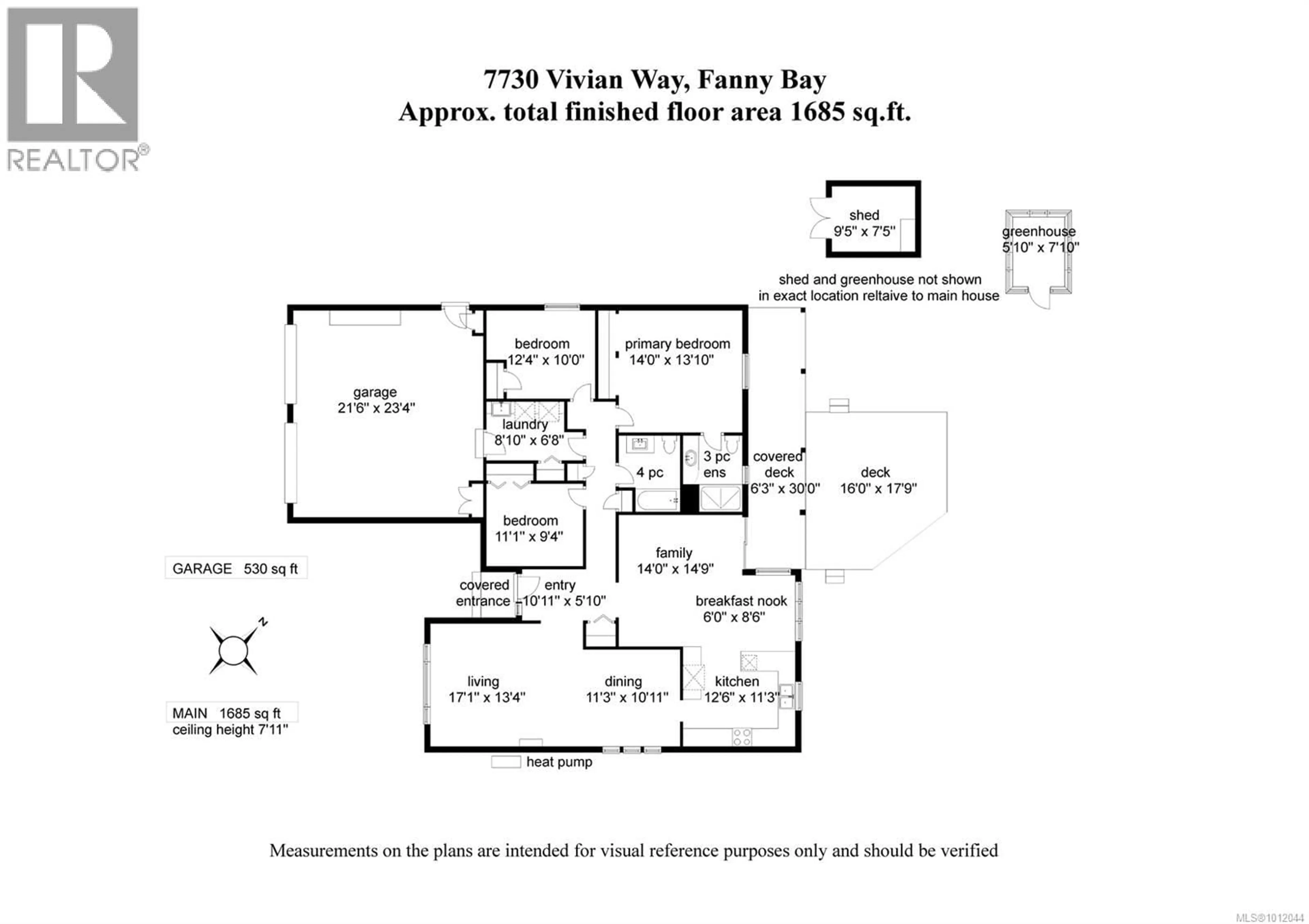 Floor plan for 7730 VIVIAN WAY, Fanny Bay British Columbia V0R2W0