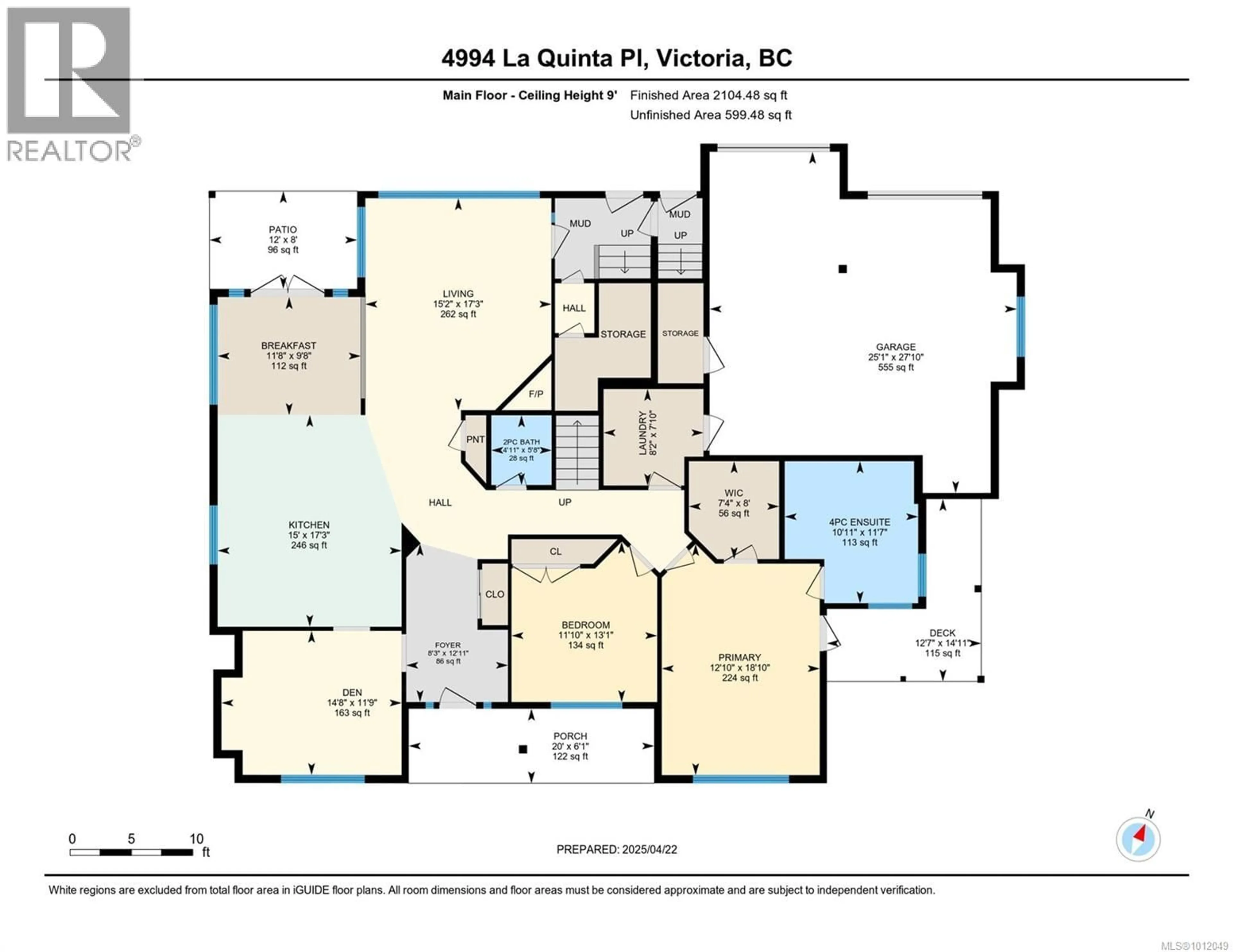 Floor plan for 4994 LA QUINTA PLACE, Saanich British Columbia V8Y3G9