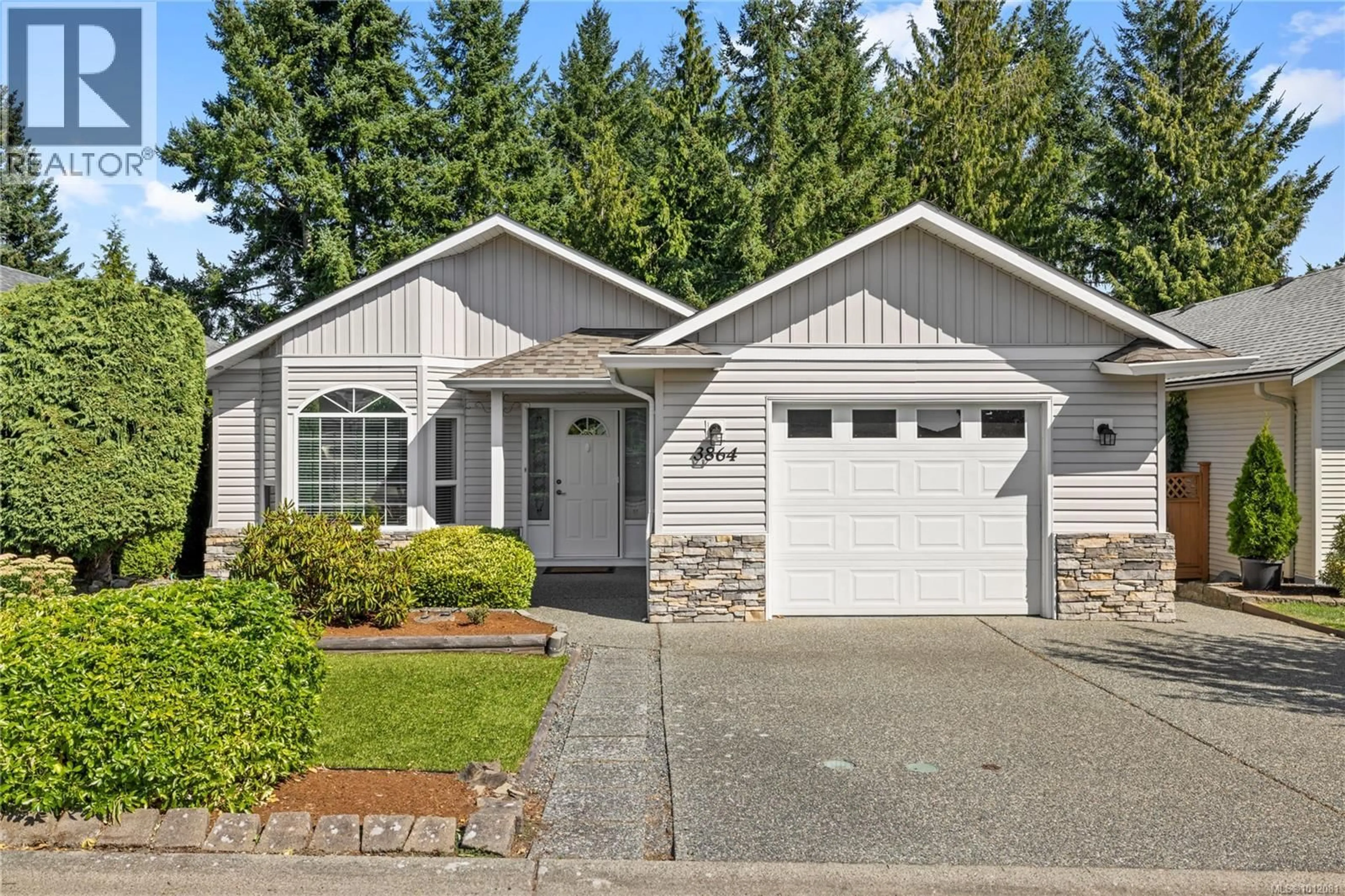 Home with vinyl exterior material, street for 3864 HONEY LOCUST DRIVE, Nanaimo British Columbia V9T6B9