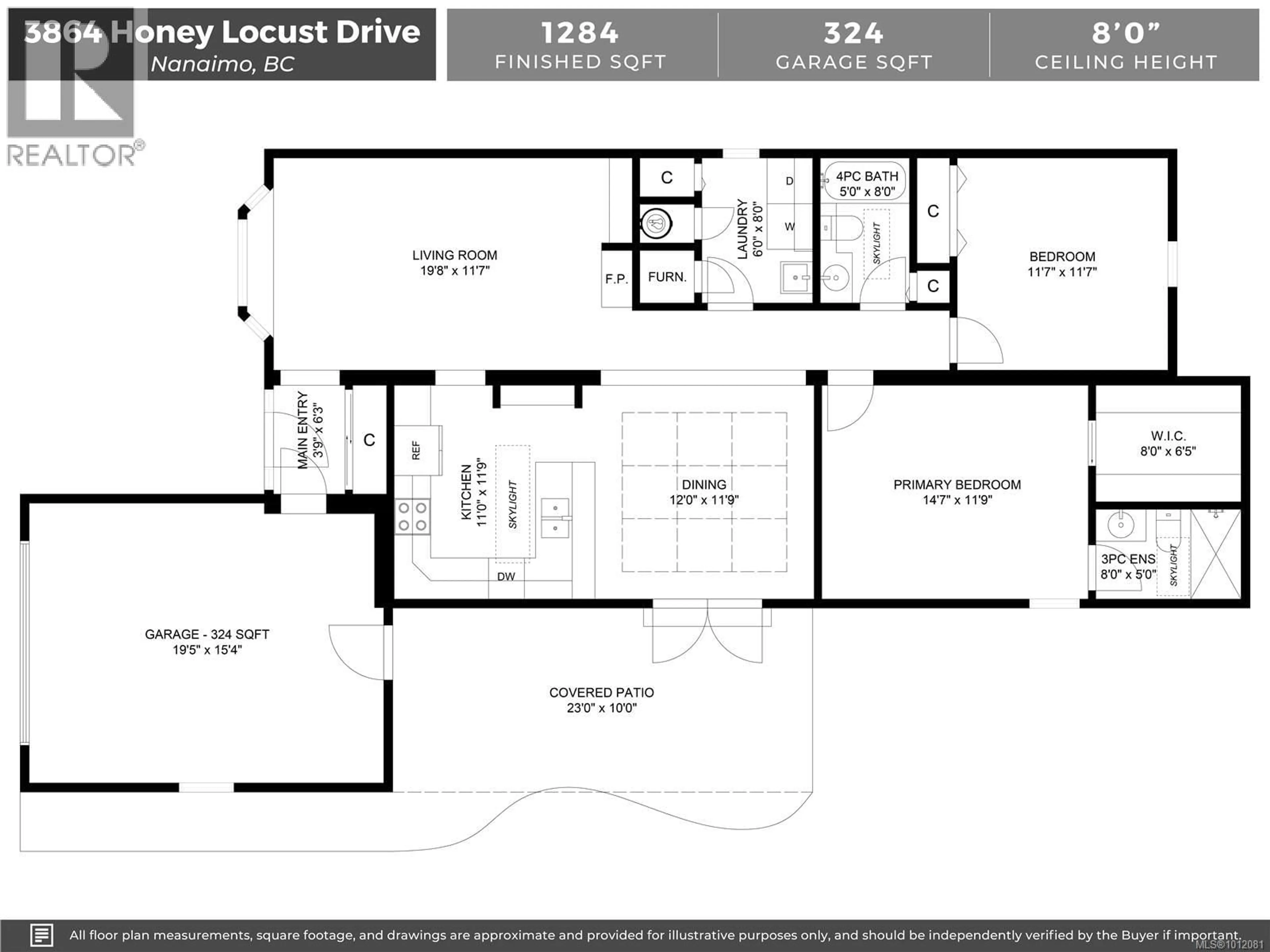 Floor plan for 3864 HONEY LOCUST DRIVE, Nanaimo British Columbia V9T6B9