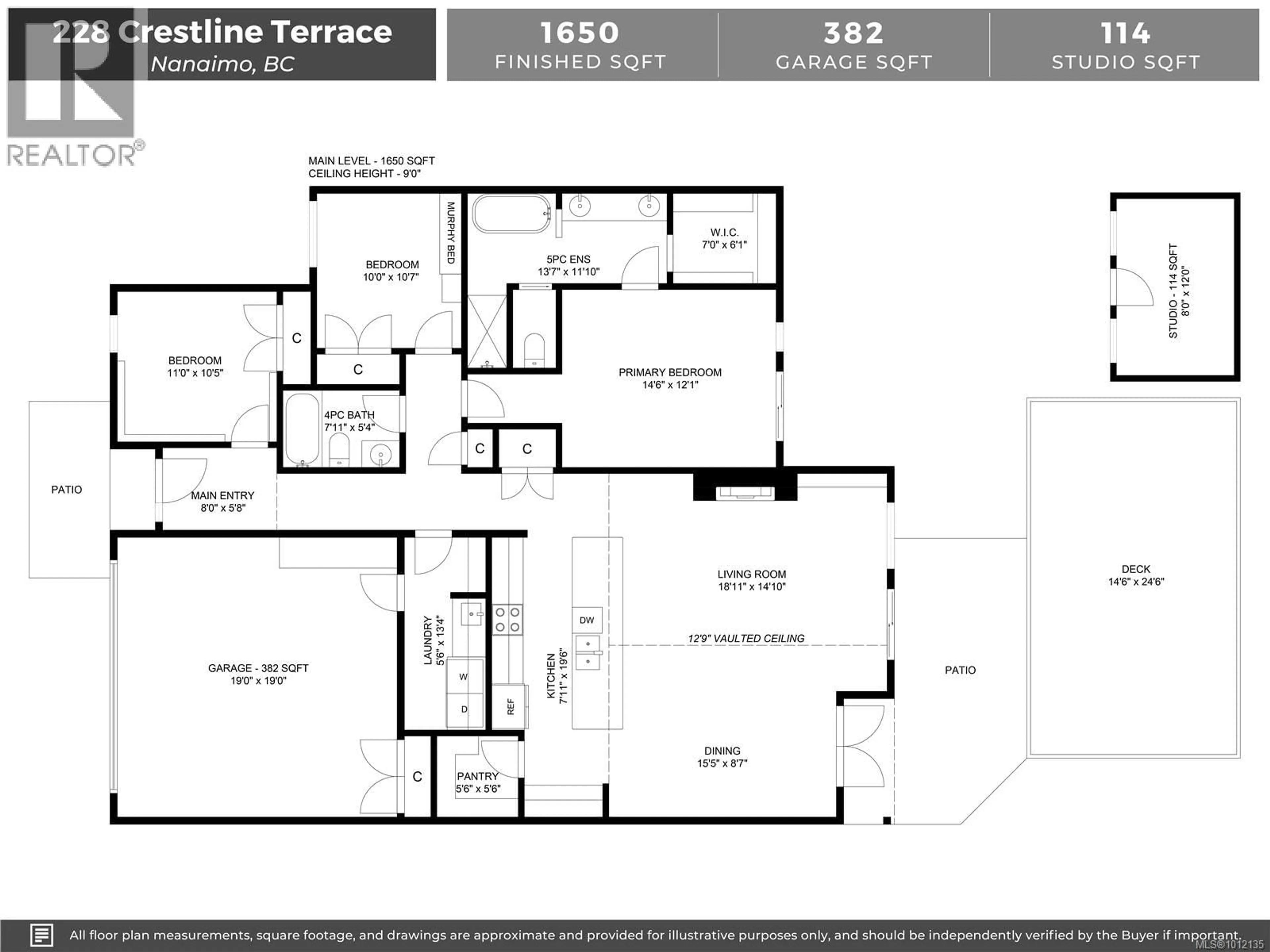 Floor plan for 228 CRESTLINE TERRACE, Nanaimo British Columbia V9T0G9