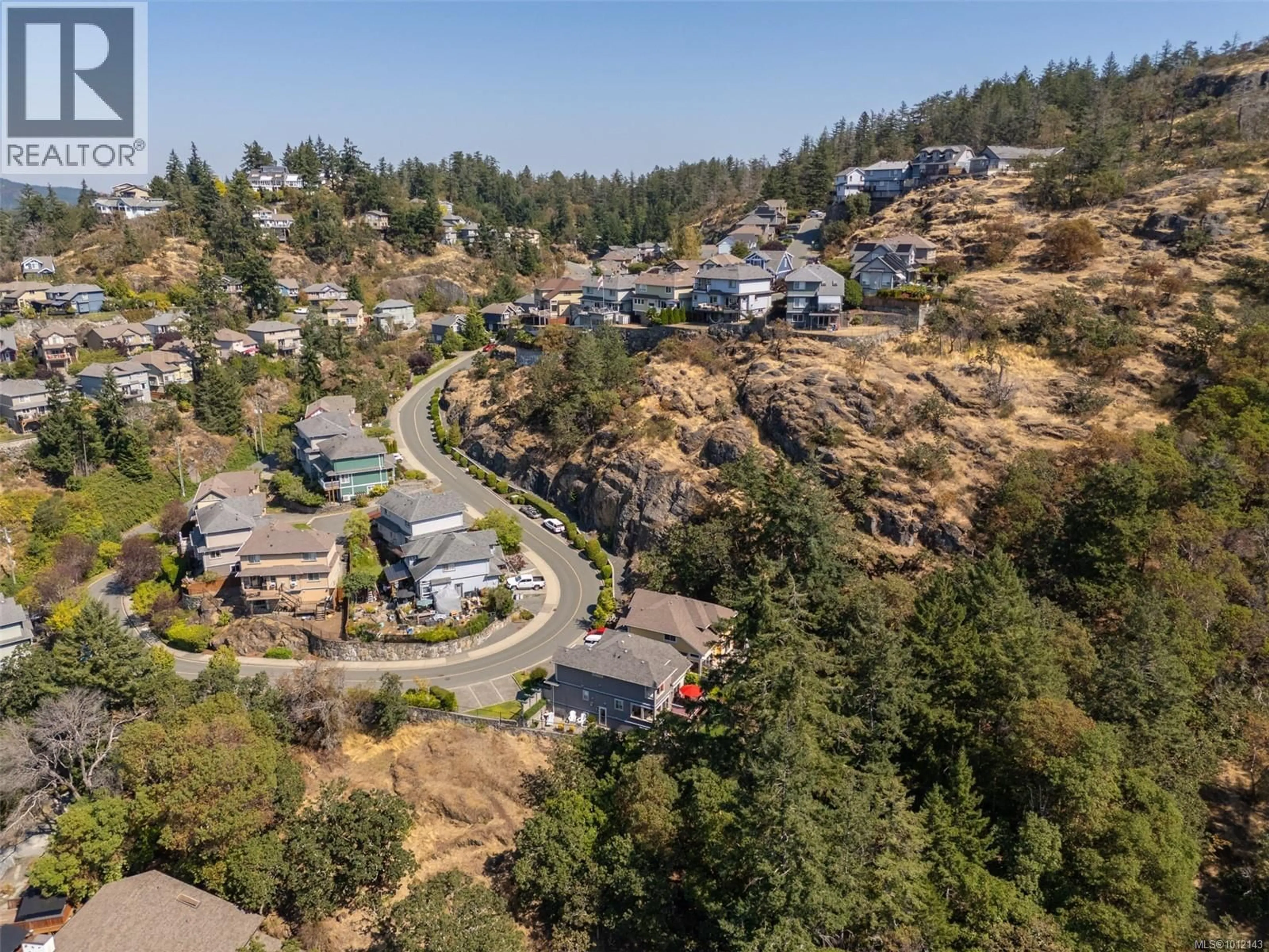 A pic from outside/outdoor area/front of a property/back of a property/a pic from drone, mountain view for 687 KINGSVIEW RIDGE, Langford British Columbia V9B6T5