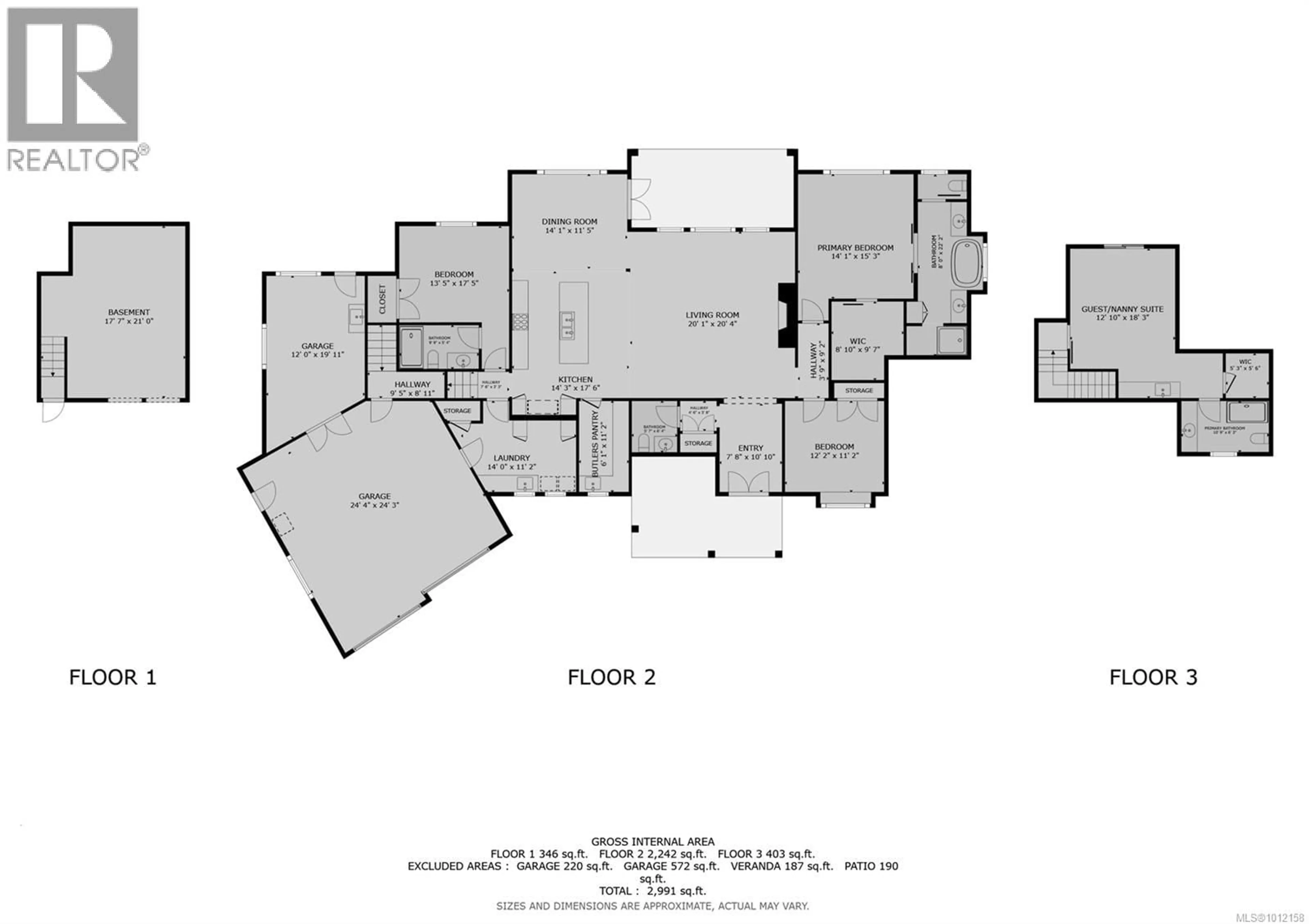 Floor plan for 2652 SHEFFIELD CRESCENT, Courtenay British Columbia V9N0E4