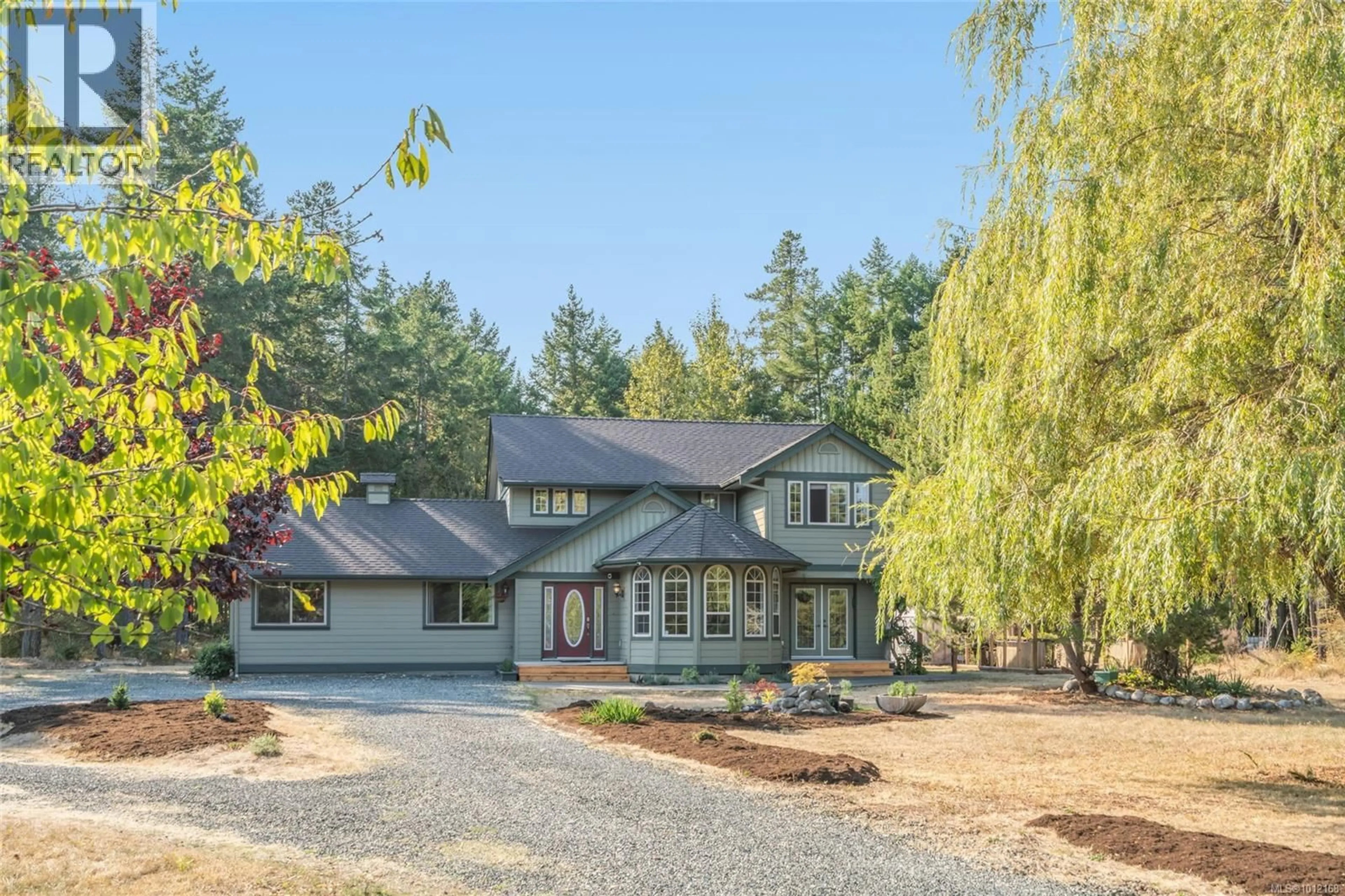 A pic from outside/outdoor area/front of a property/back of a property/a pic from drone, street for 2265 PETERSON ROAD, Nanoose Bay British Columbia V9P9L2