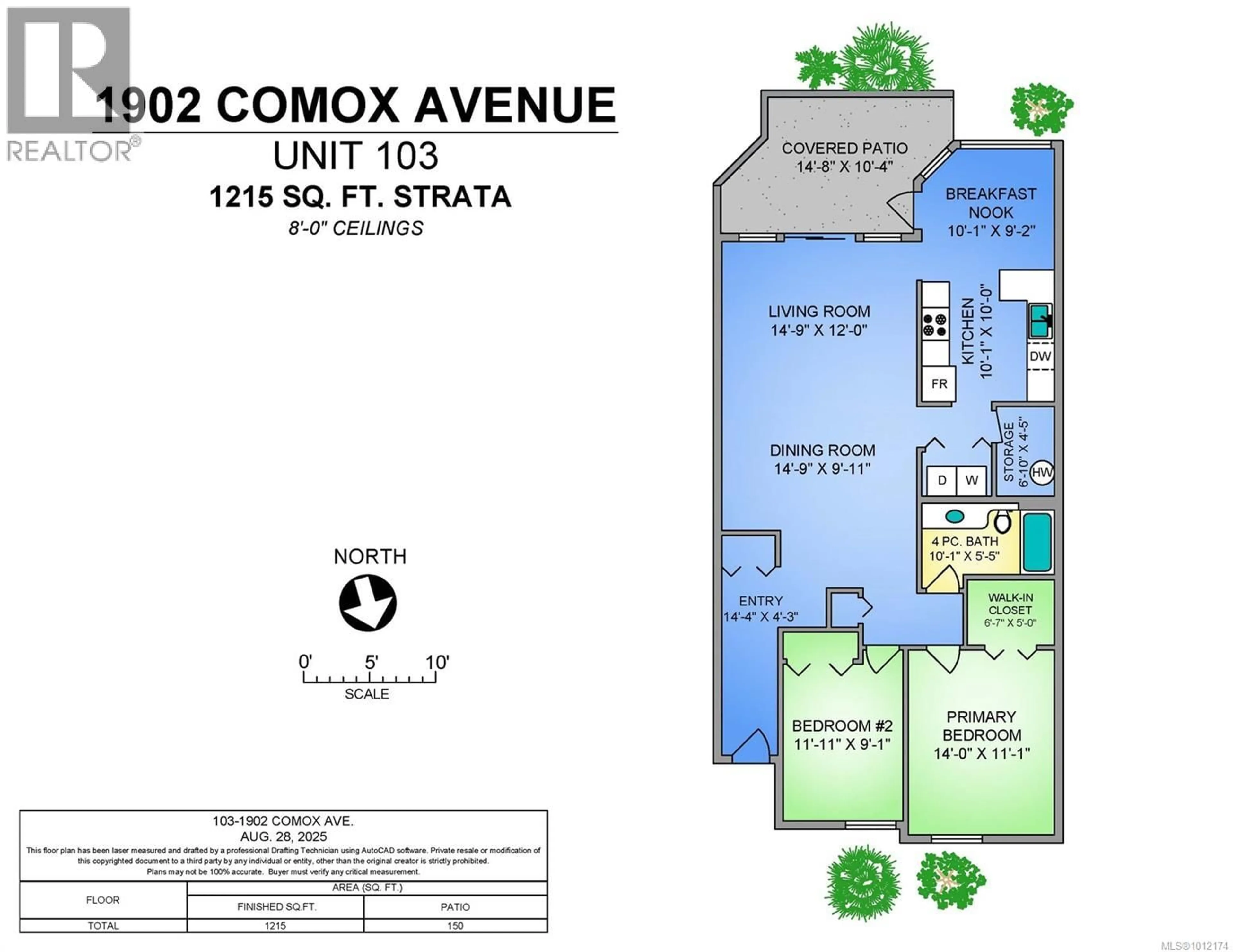 Floor plan for 103 - 1902 COMOX AVENUE, Comox British Columbia V9M3M7