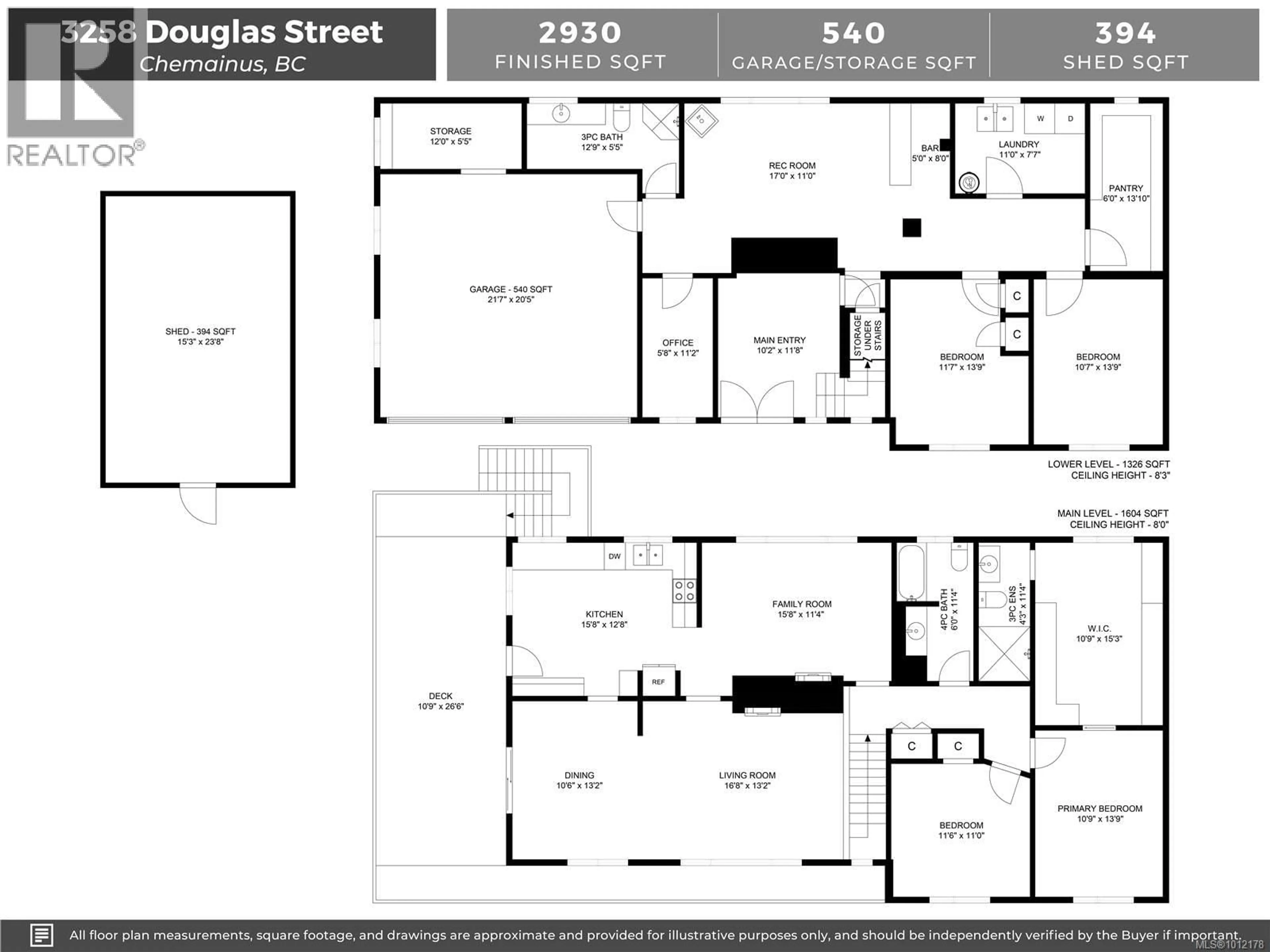Floor plan for 3258 DOUGLAS STREET, Chemainus British Columbia V0R1K2