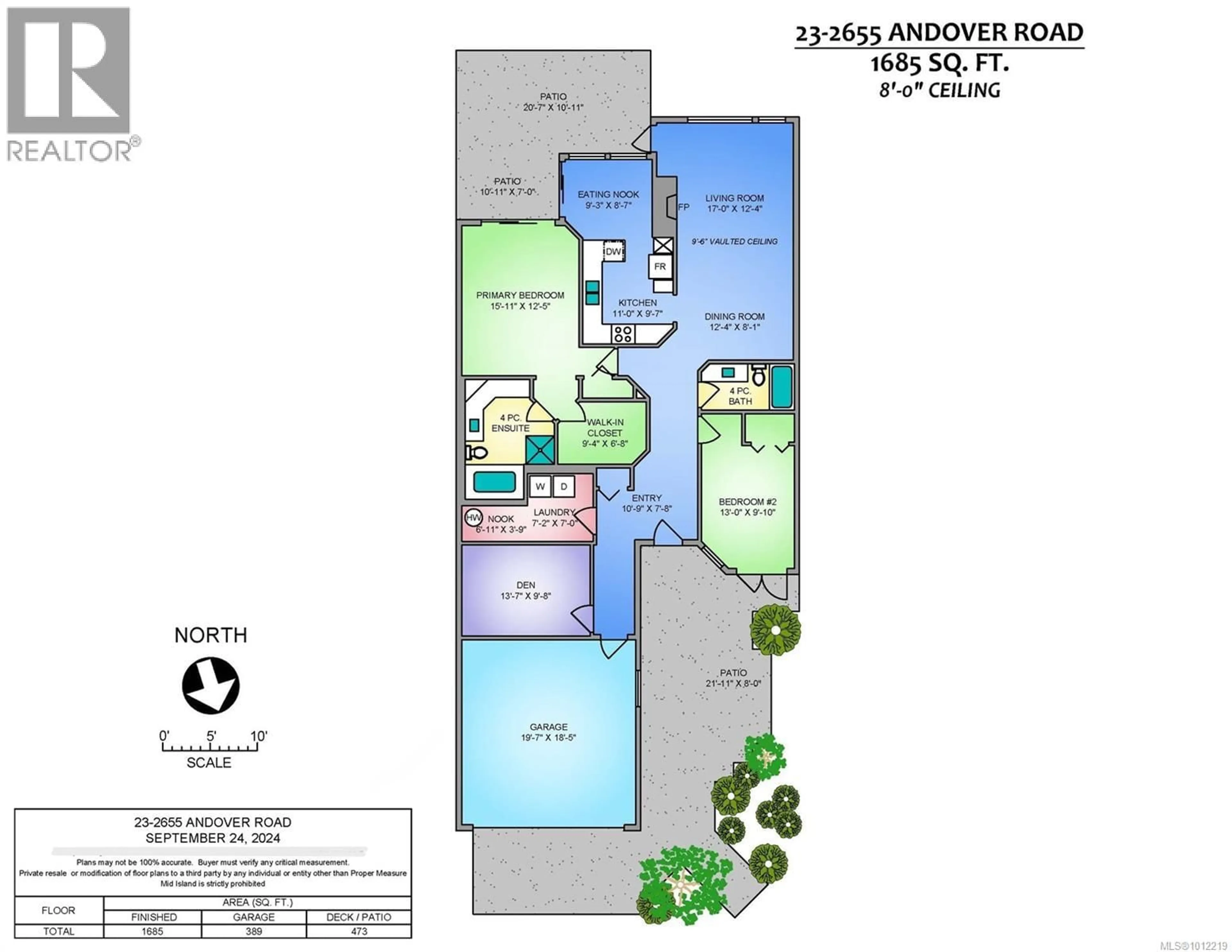 Floor plan for 23 - 2655 ANDOVER ROAD, Nanoose Bay British Columbia V9P9J5