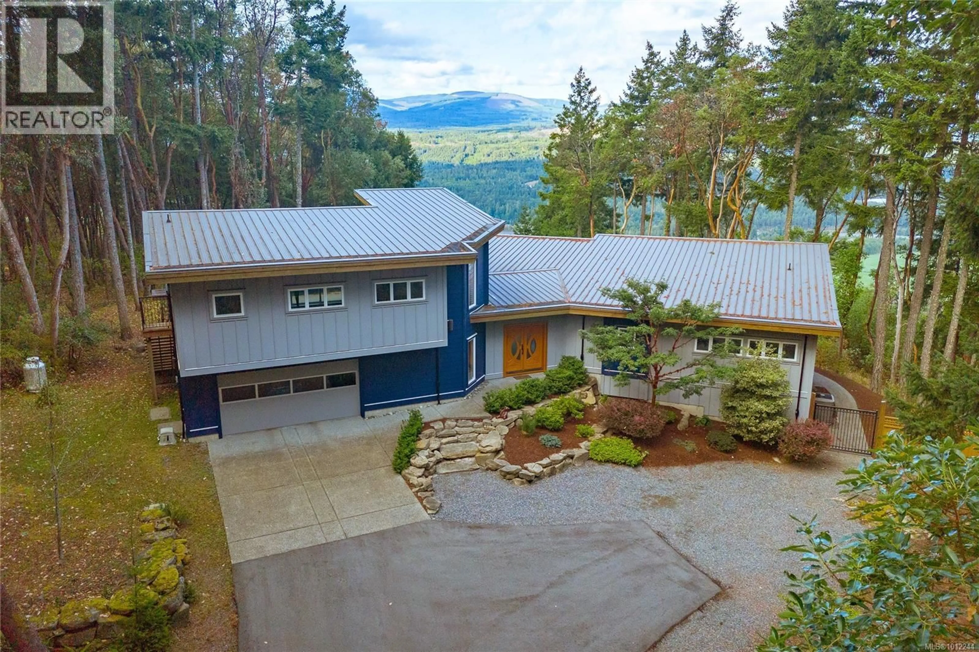 A pic from outside/outdoor area/front of a property/back of a property/a pic from drone, water/lake/river/ocean view for 5115 AHO ROAD, Ladysmith British Columbia V9G2B8