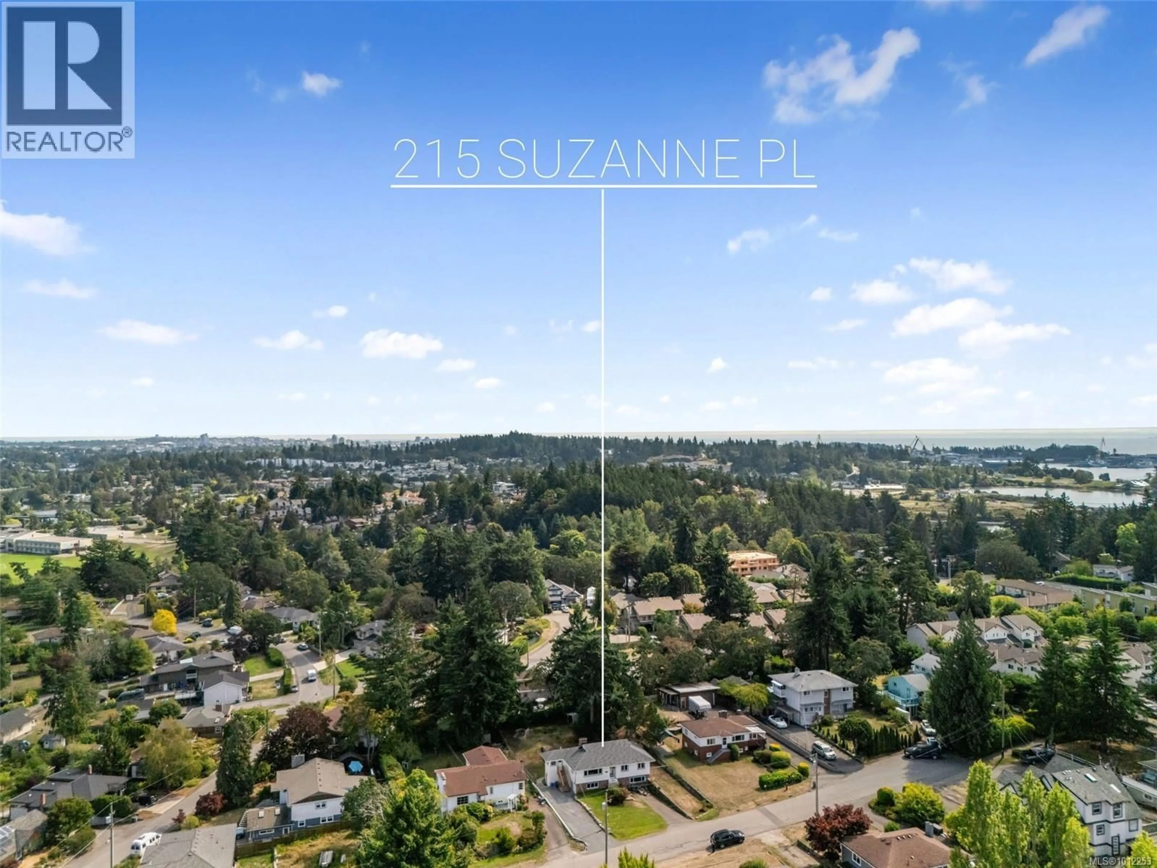 A pic from outside/outdoor area/front of a property/back of a property/a pic from drone, unknown for 215 SUZANNE PLACE, View Royal British Columbia V9B1P2