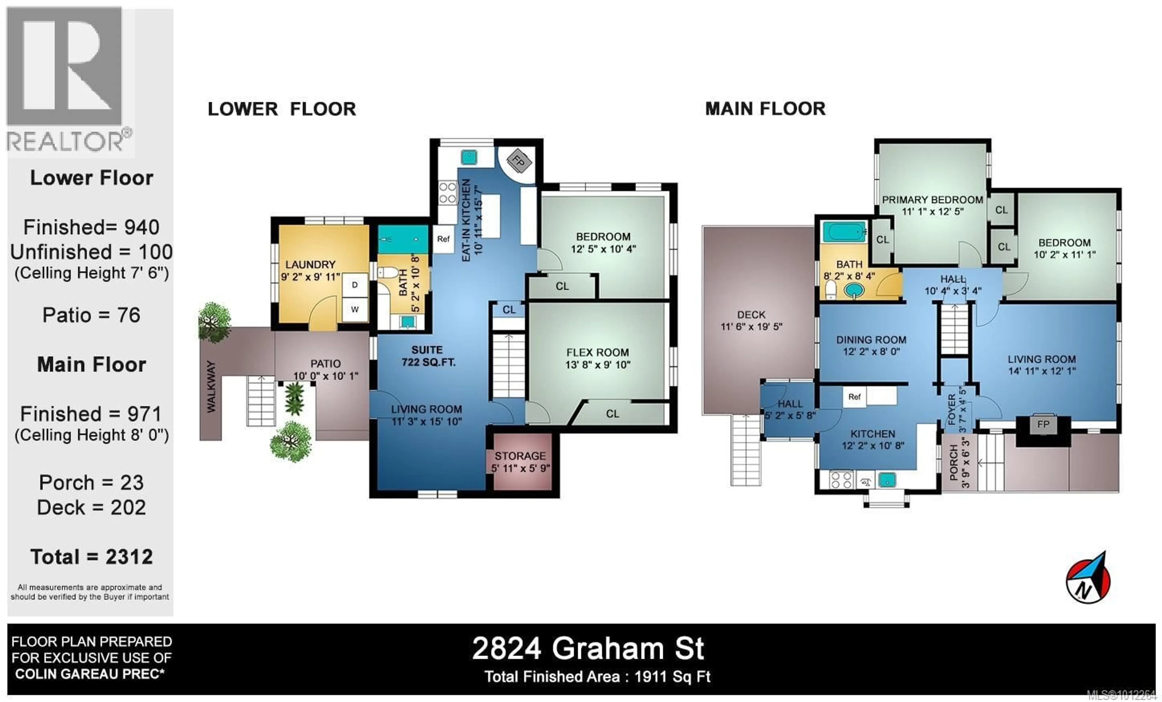 Floor plan for 2824 GRAHAM STREET, Victoria British Columbia V8T3Z4