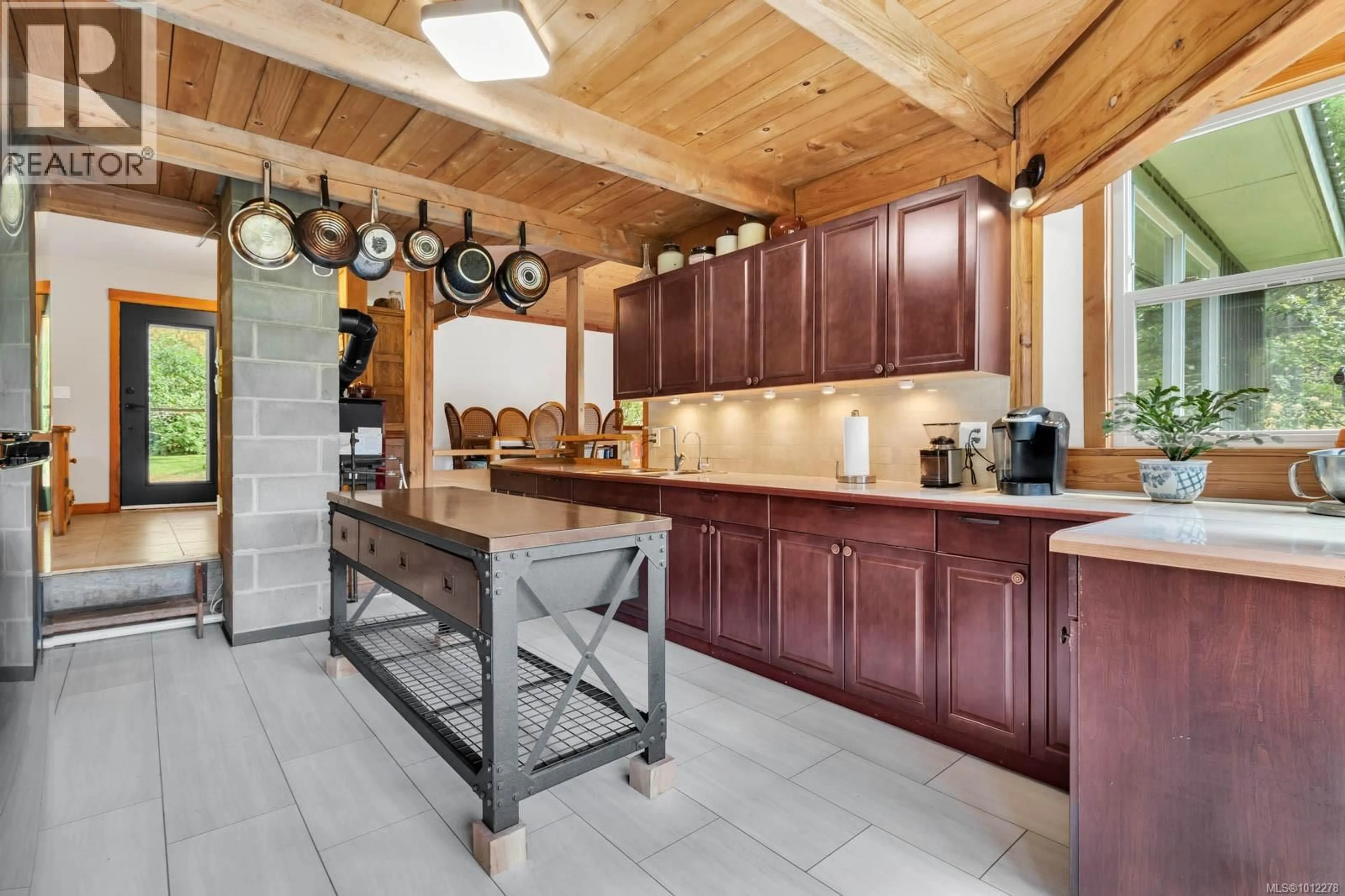 Rustic kitchen, ceramic/tile floor for 2 WELCH ROAD, Lasqueti Island British Columbia V0R2J0