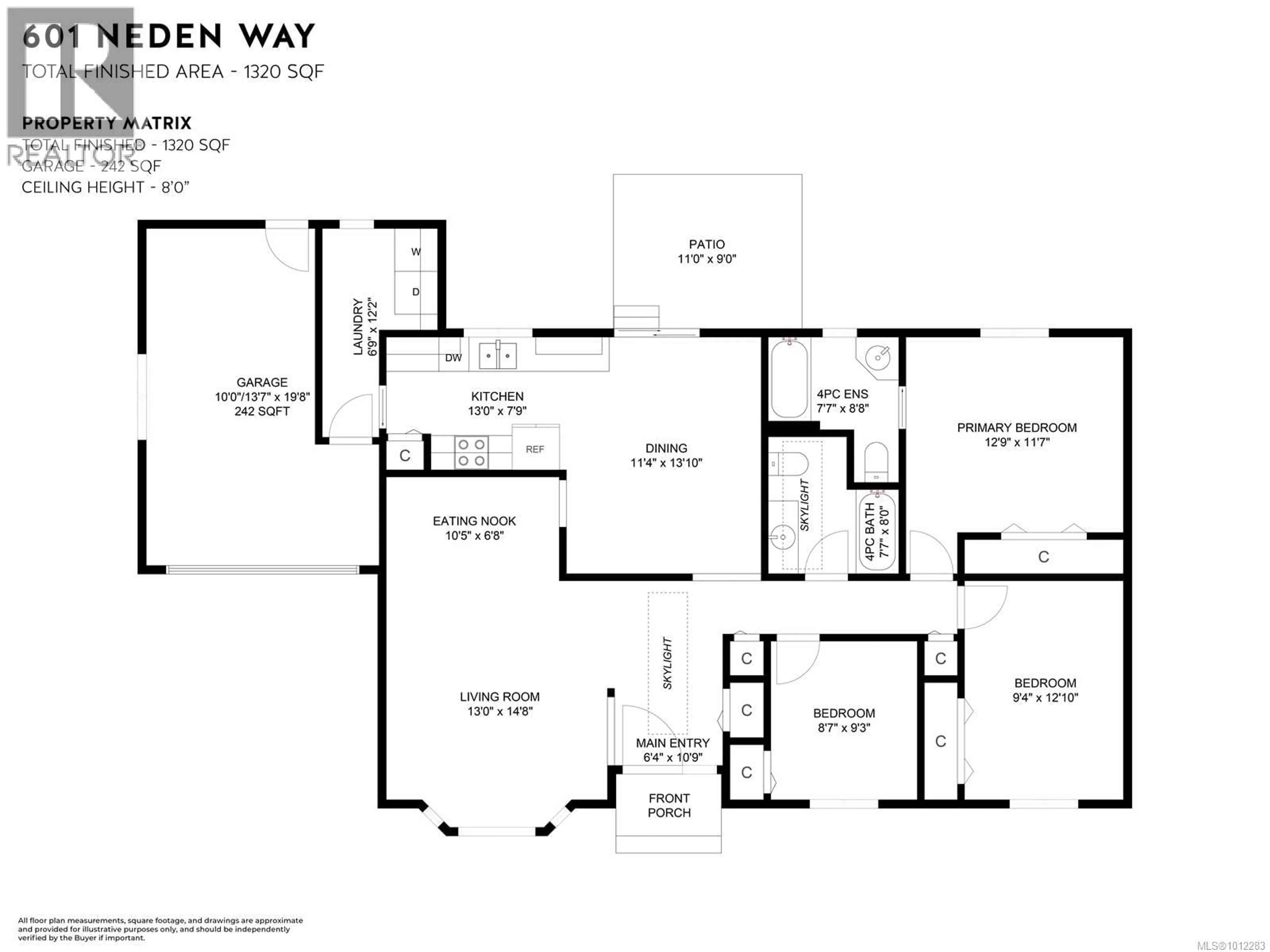 Floor plan for 601 NEDEN WAY, Parksville British Columbia V9P2N3