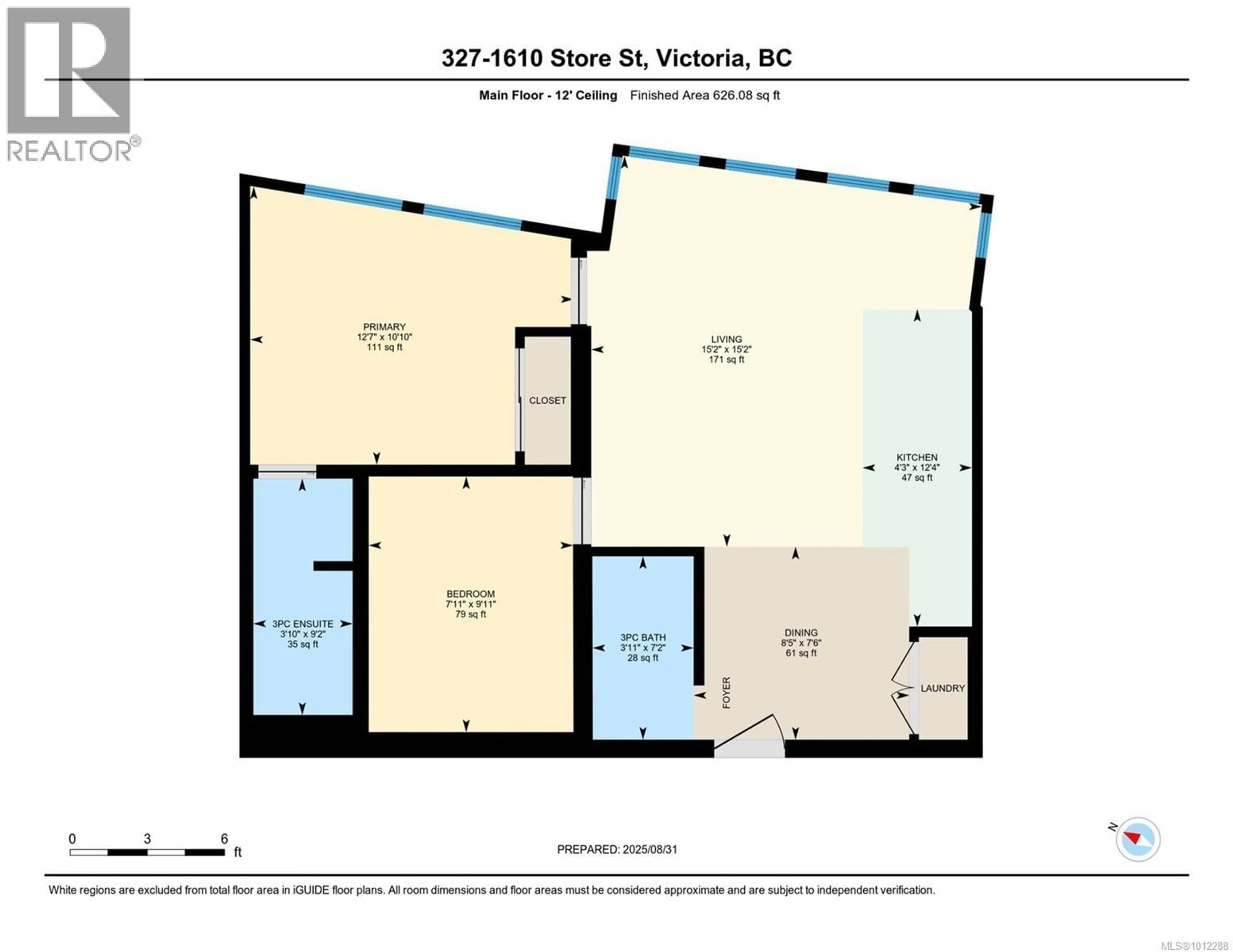 Floor plan for 327 - 1610 STORE STREET, Victoria British Columbia V8W0E3