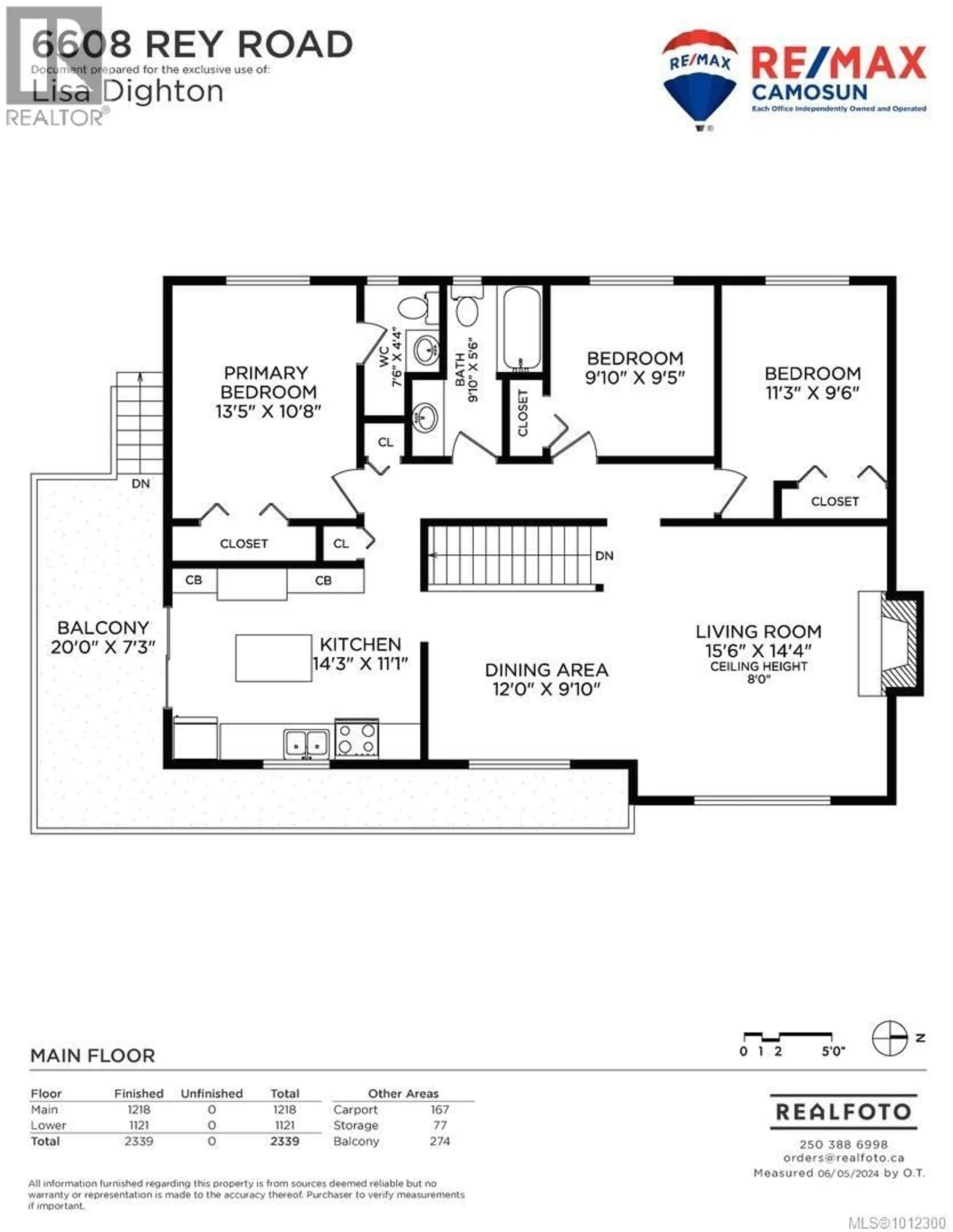 Floor plan for 6608 REY ROAD, Central Saanich British Columbia V8Y1V2