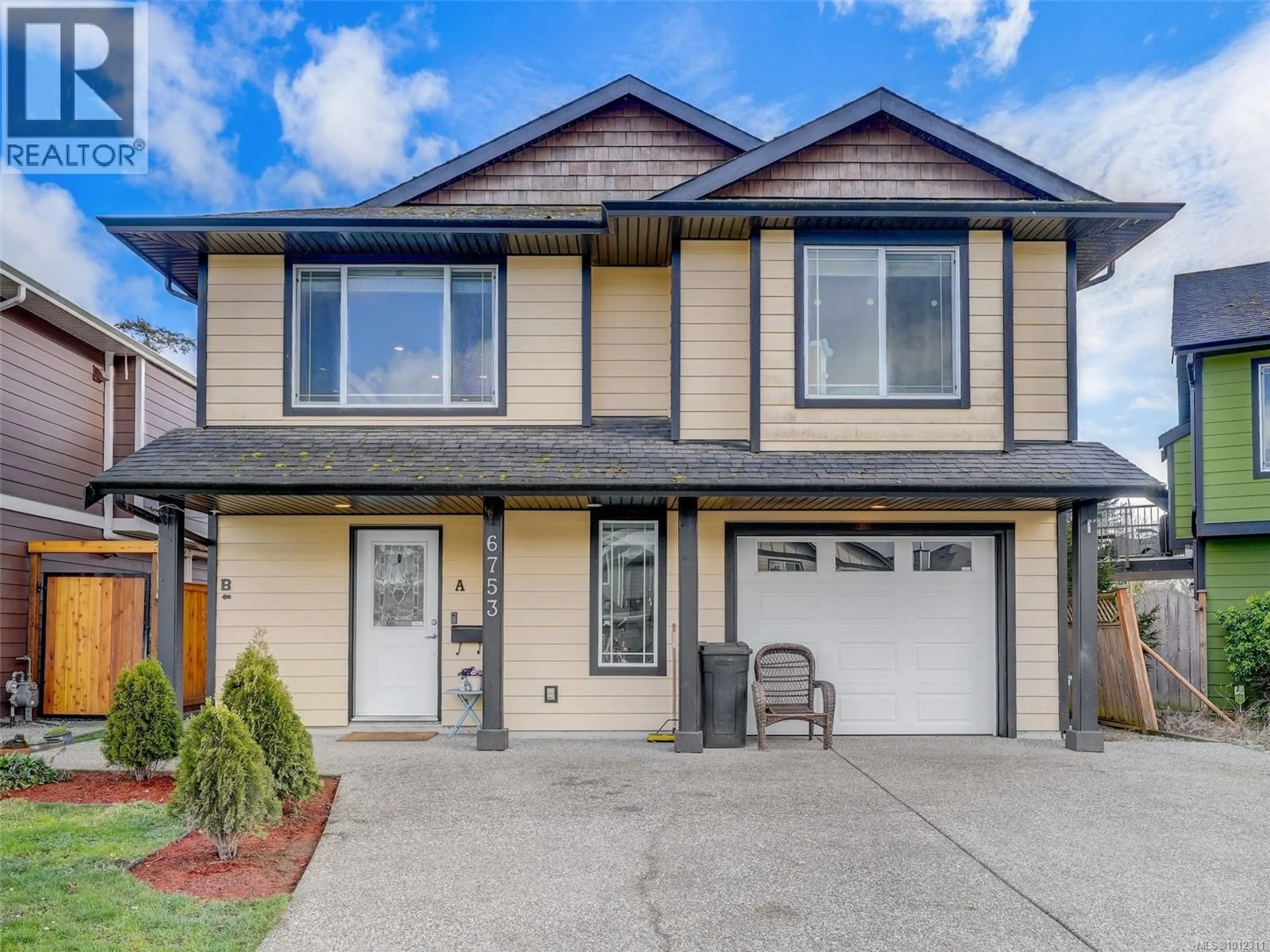 Home with vinyl exterior material, street for 6753 STEEPLE CHASE, Sooke British Columbia V9Z0W3