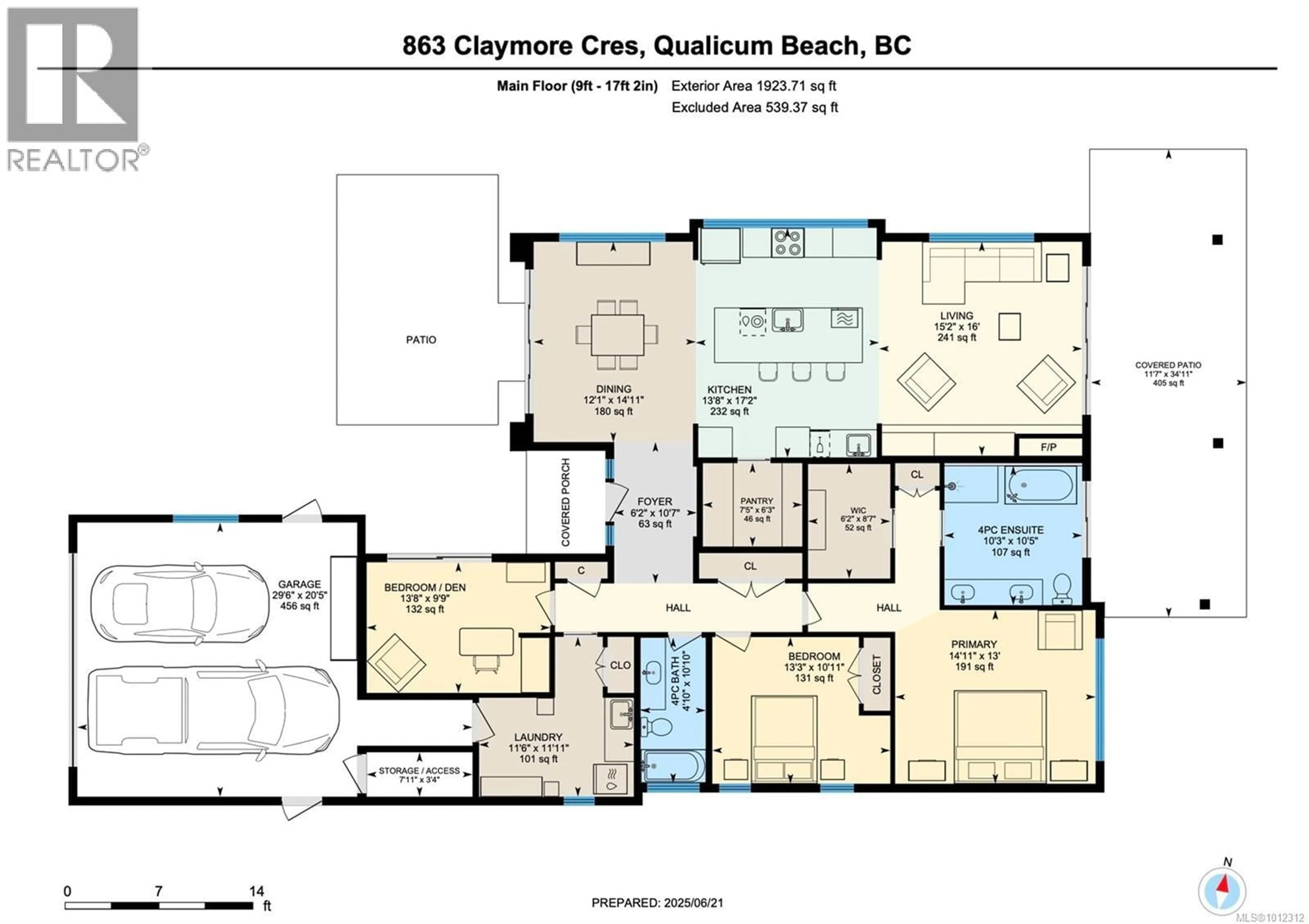 Floor plan for 863 CLAYMORE CRESCENT, Qualicum Beach British Columbia V9K0A9