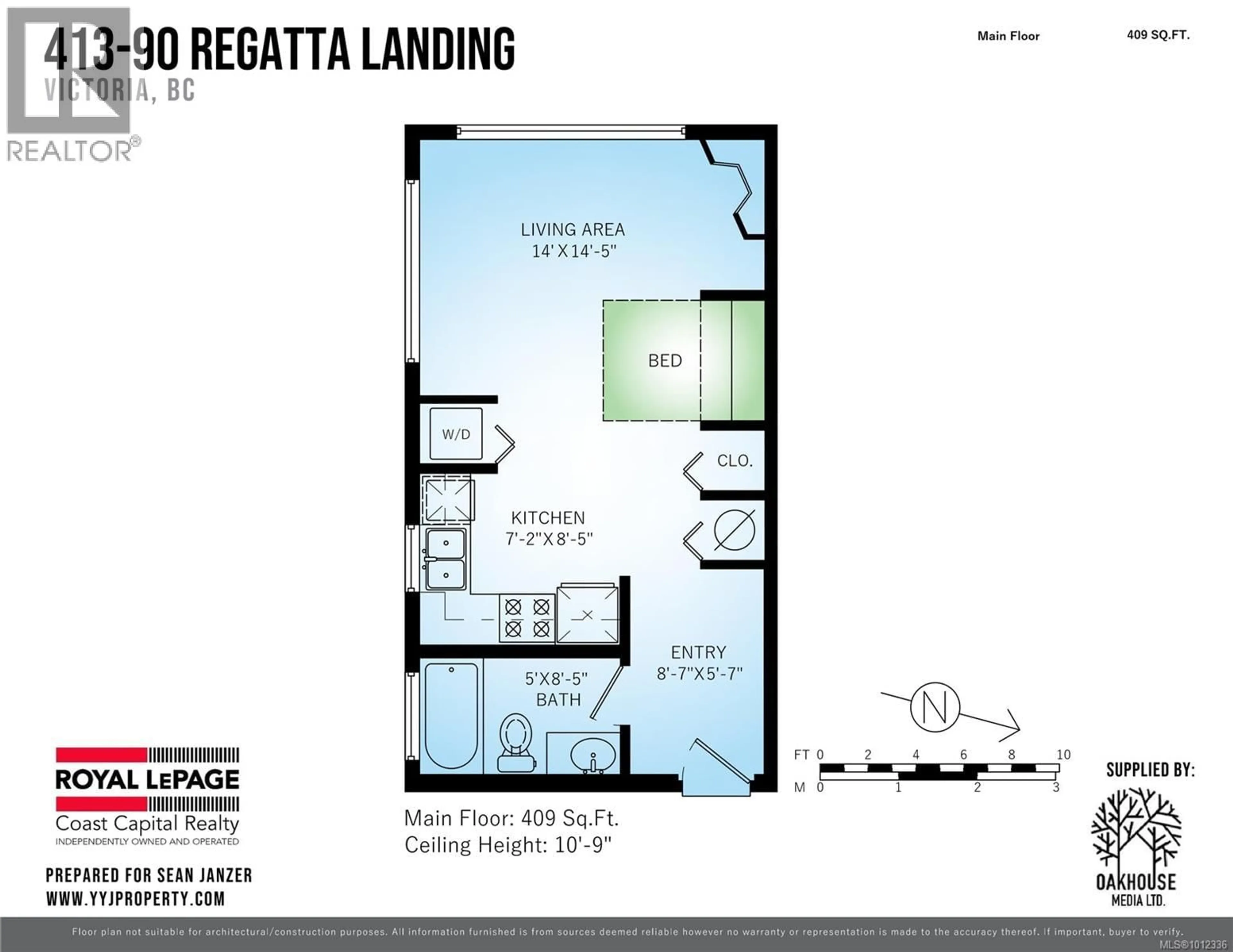 Floor plan for 413 - 90 REGATTA LANDING, Victoria British Columbia V9A7R2