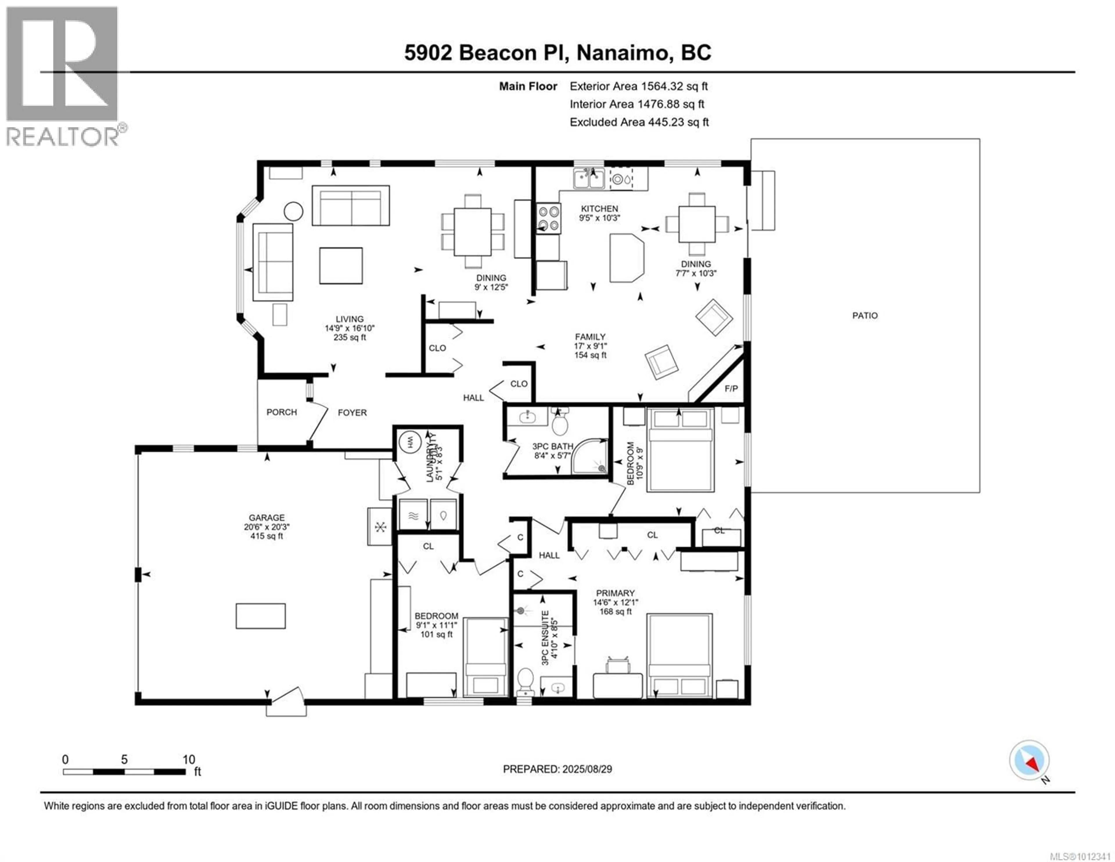 Floor plan for 5902 BEACON PLACE, Nanaimo British Columbia V9V1J6