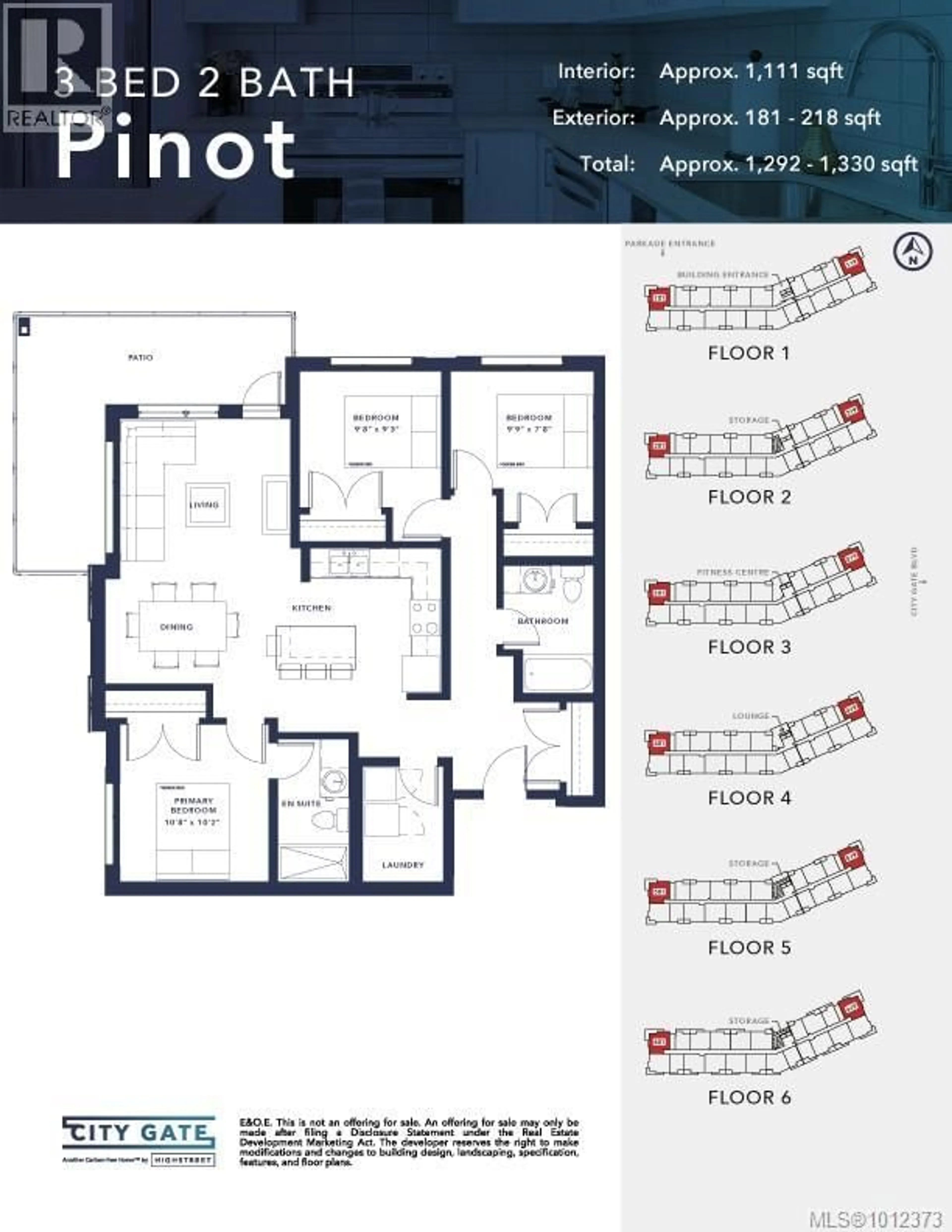 Floor plan for 419 - 2390 CITY GATE BOULEVARD, Langford British Columbia V9B7E8