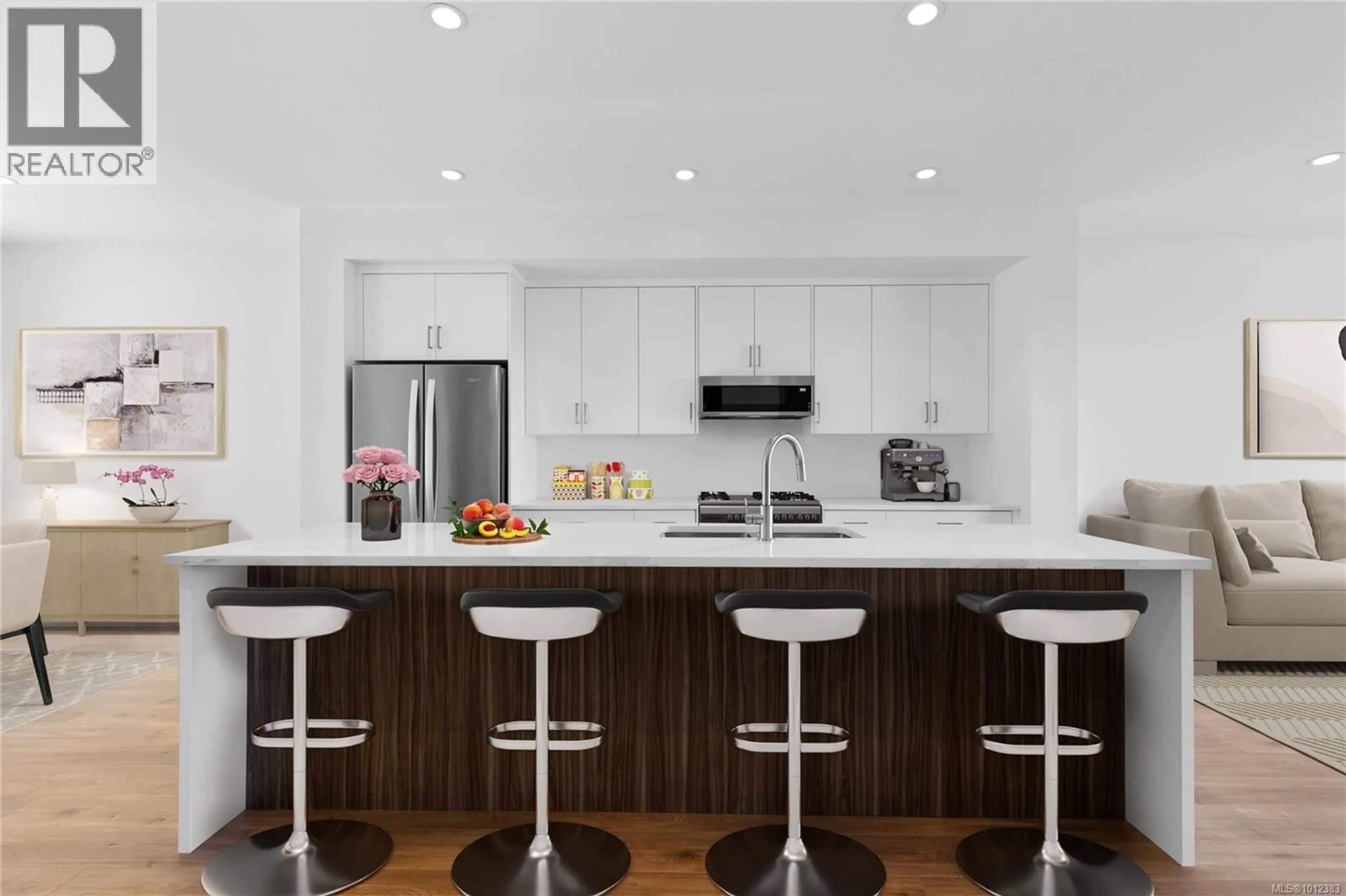 Contemporary kitchen, wood/laminate floor for 106 - 151 ROYAL PACIFIC WAY, Nanaimo British Columbia V9T0B9