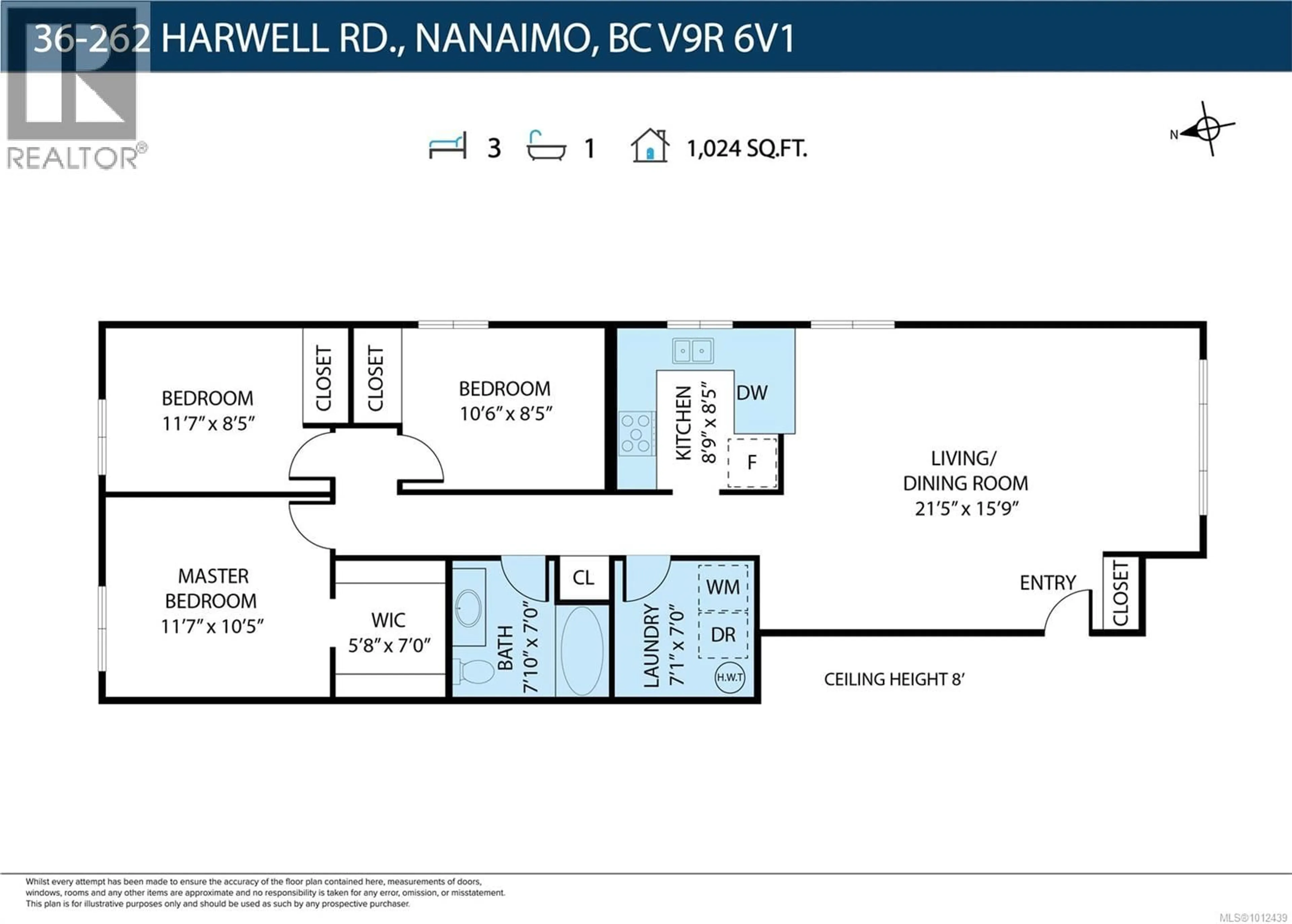 Floor plan for 36 - 262 HARWELL ROAD, Nanaimo British Columbia V9R6V1