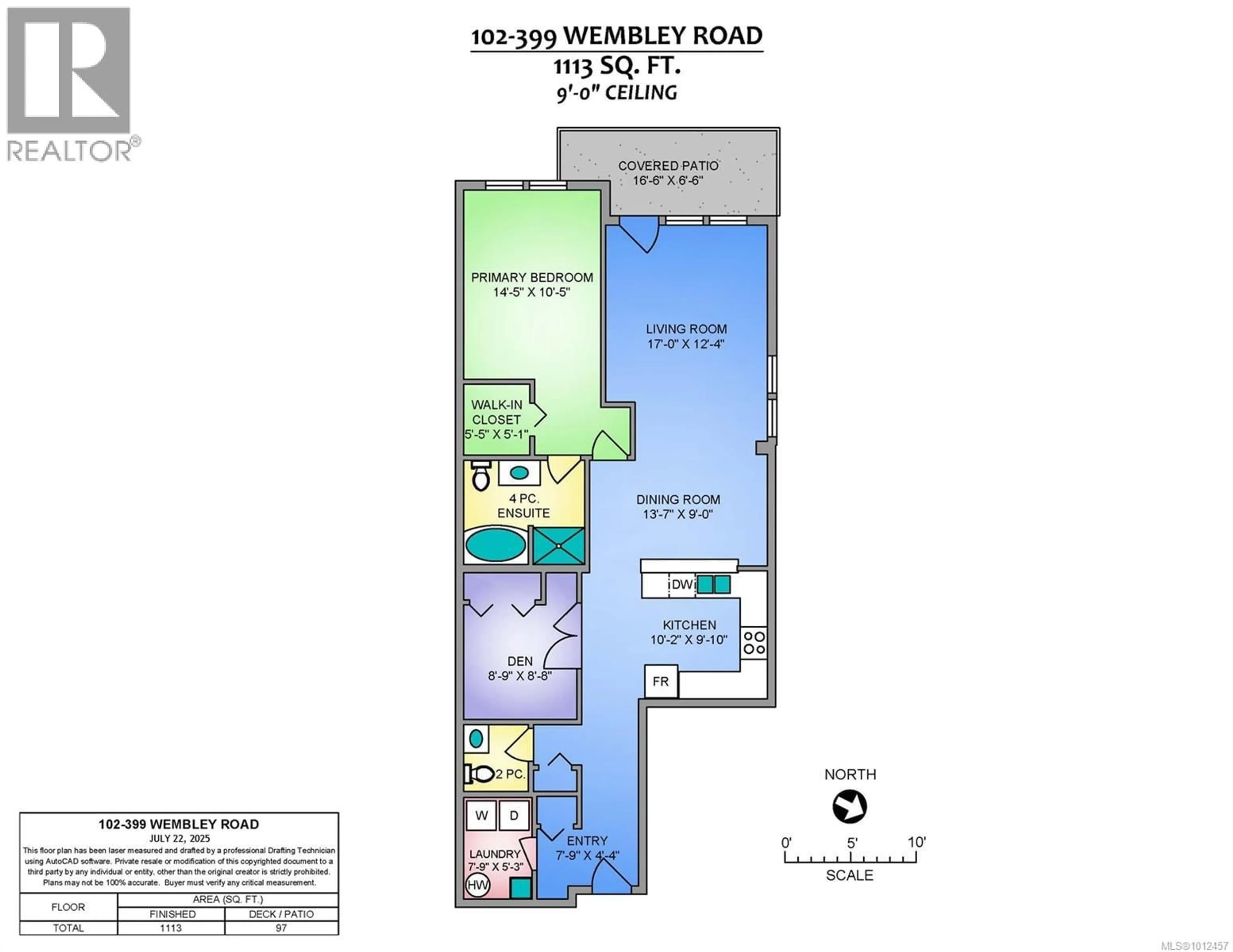 Floor plan for 102 - 399 WEMBLEY ROAD, Parksville British Columbia V9P0A6