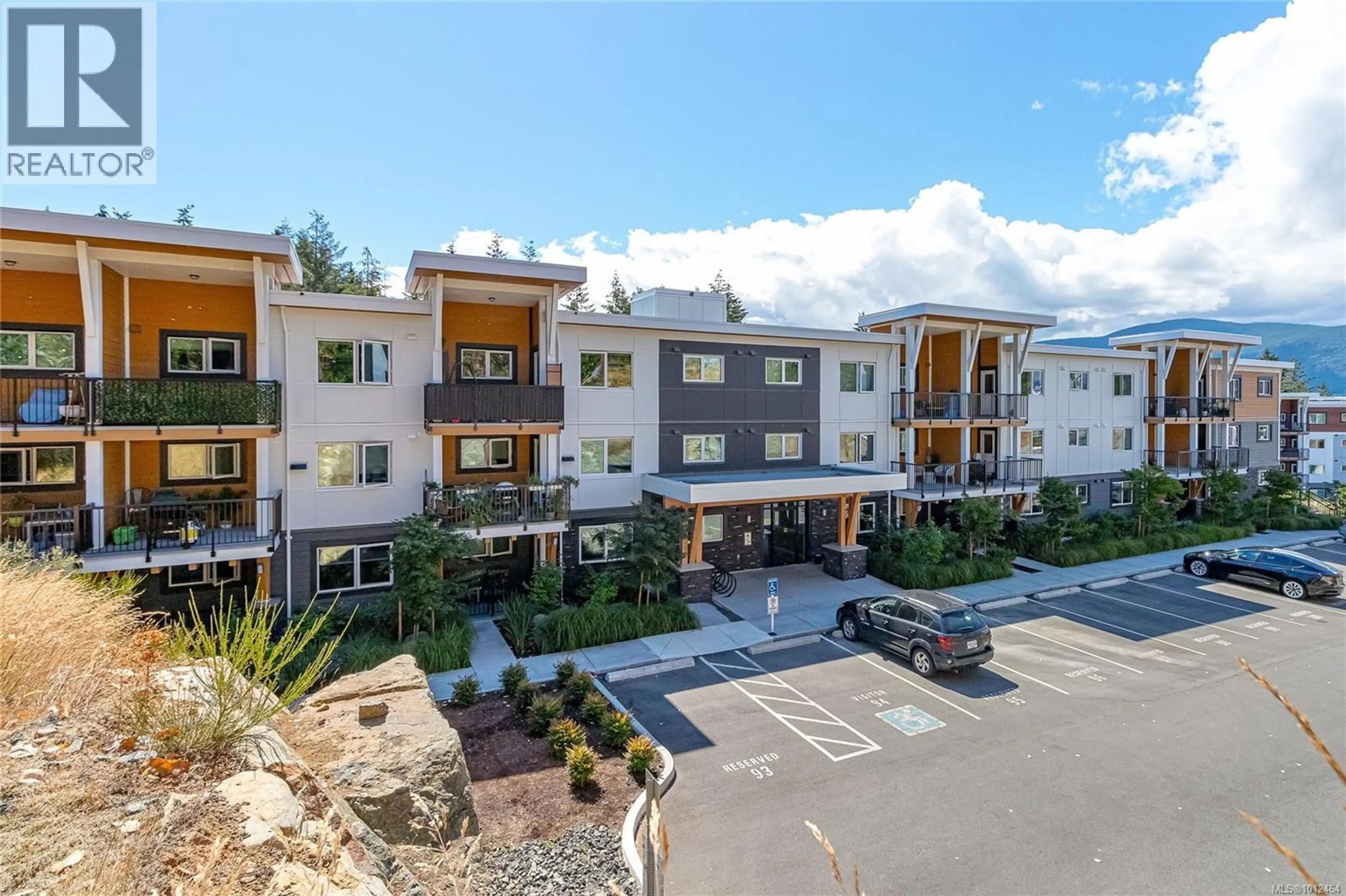 A pic from outside/outdoor area/front of a property/back of a property/a pic from drone, mountain view for 106 - 4820 CEDAR RIDGE PLACE NORTH, Nanaimo British Columbia V9P9B7